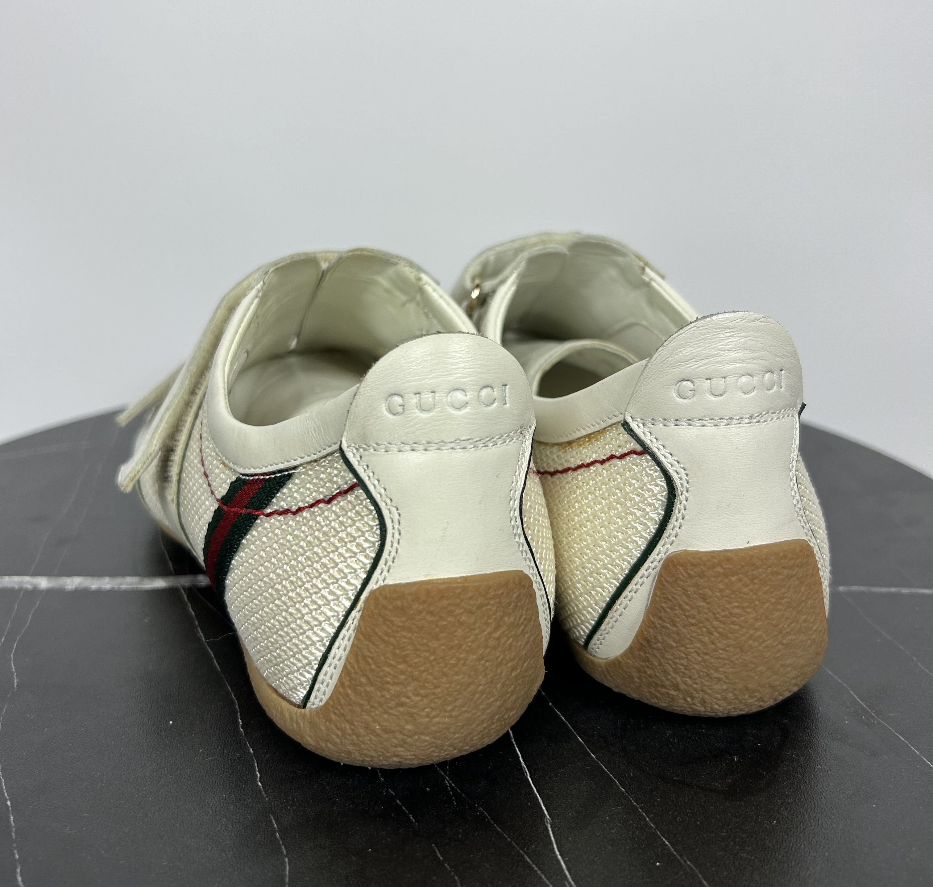 Gucci GUCCI Womens Sneakers Shoes Leather White Size 39 EUR Size US 7.5 / IT 37.5 - 6 Thumbnail