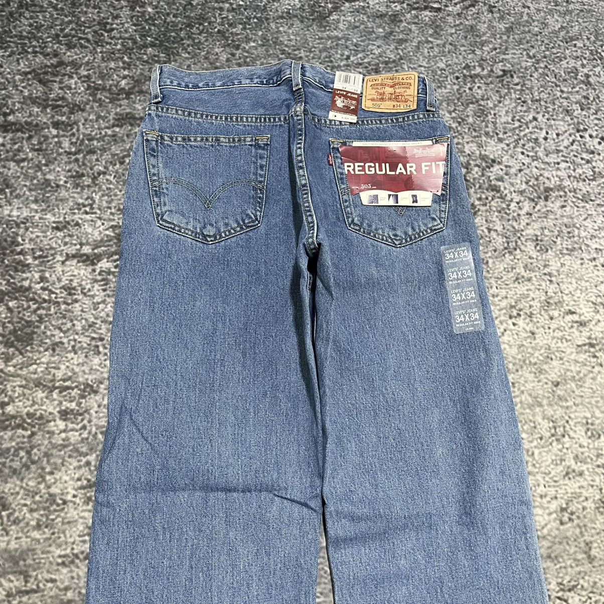 Levi's Vintage Levi's 505 Jeans 2000s Straight Regular Fit 34x34 Size US 34 / EU 50 - 3 Thumbnail