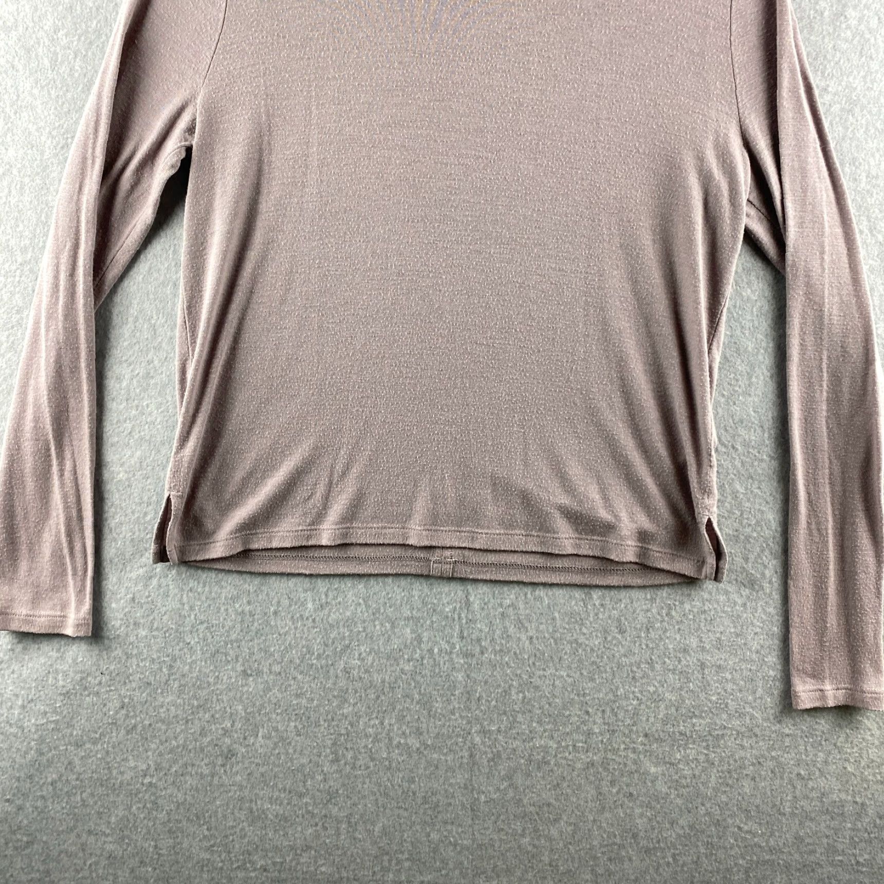 Athleta Athleta Top Womens XS Purple Pullover Round Neck Long Sleeve Lightweight Stretch Blended Shirt Size XS / US 0-2 / IT 36-38 - 3 Thumbnail