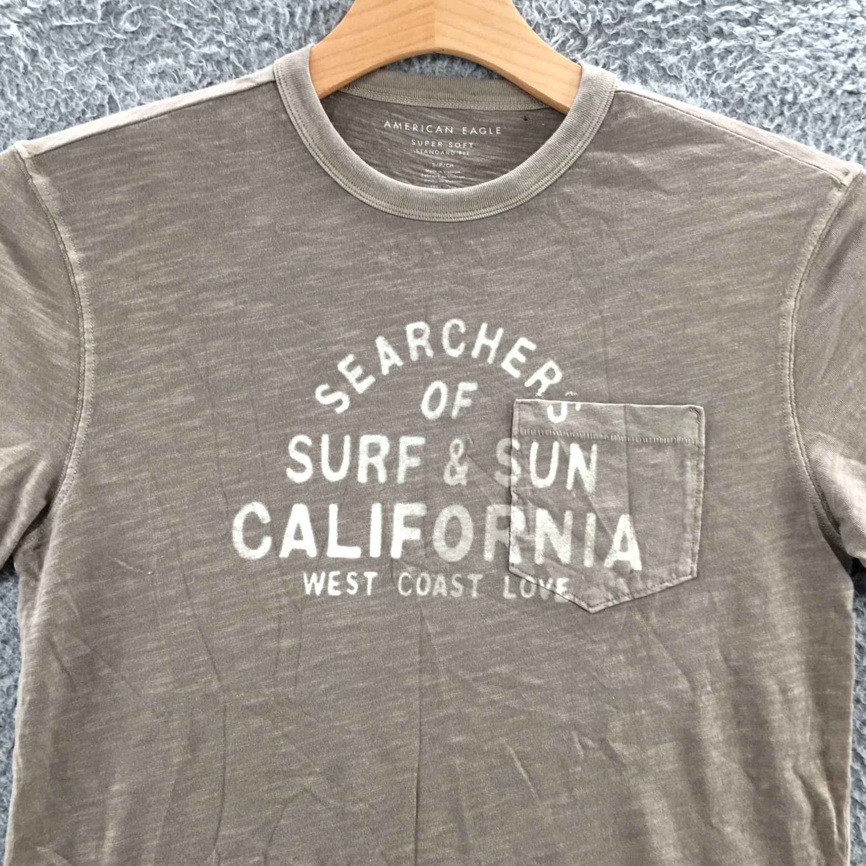 American Eagle Outfitters American Eagle Outfitters T-Shirt Mens S Green Short Sleeve Pocket Tee Cotton Size US S / EU 44-46 / 1 - 2 Thumbnail
