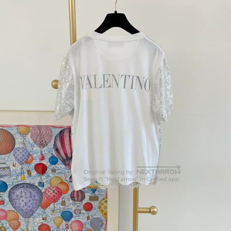 Valentino Valentino Patchwork openwork lace T-shirt Size M / US 6-8 / IT 42-44 - 7 Thumbnail