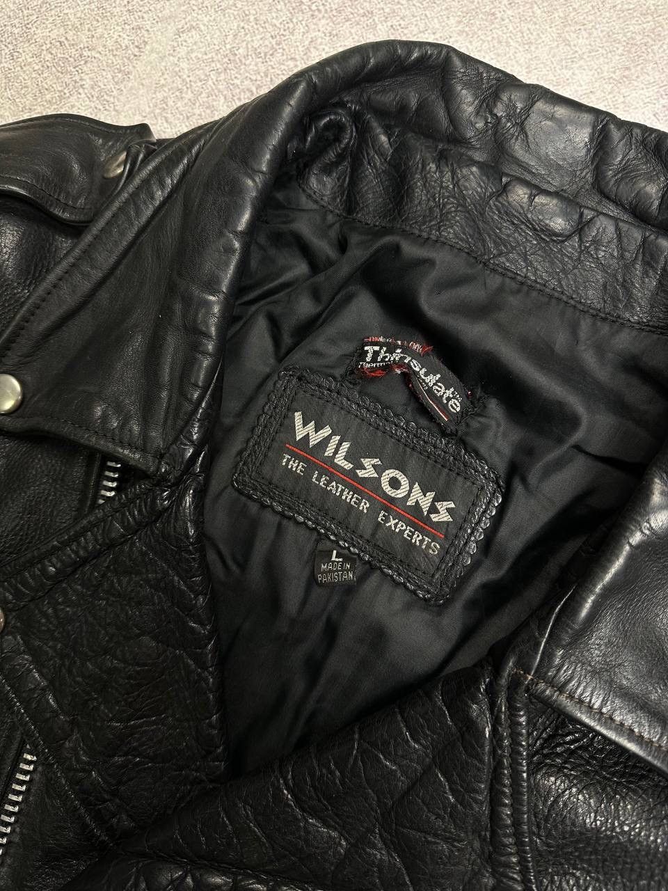 Genuine Leather Vintage Wilsons Leather Genuine Moto Harley Jacket L Size US L / EU 52-54 / 3 - 6 Thumbnail