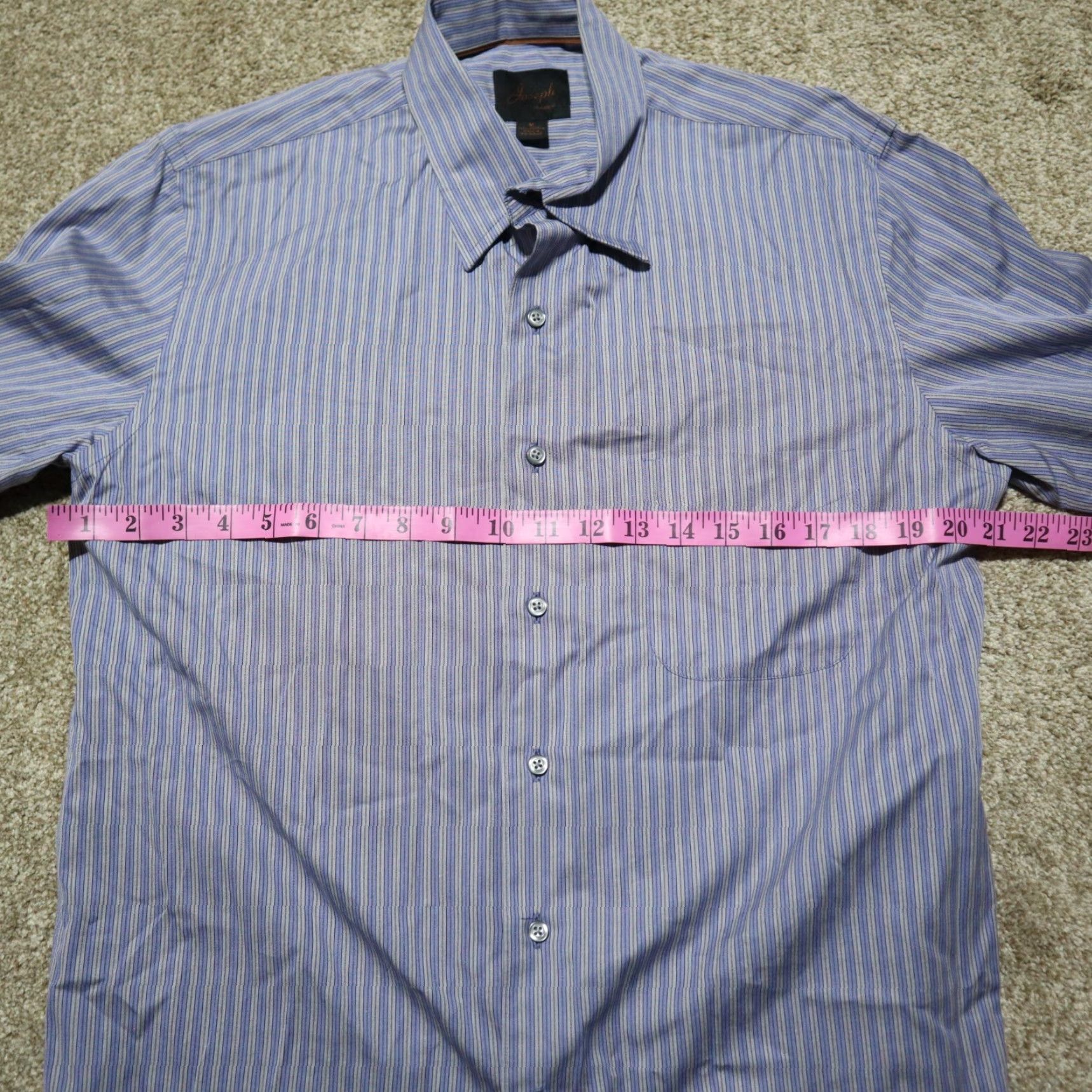 Jos. A. Bank Jos. A. Bank Shirt Mens M Medium Striped Button-Down Short Sleeve Cotton Multicolor Blue 90s Travel Shirt Mens Size US M / EU 48-50 / 2 - 5 Thumbnail