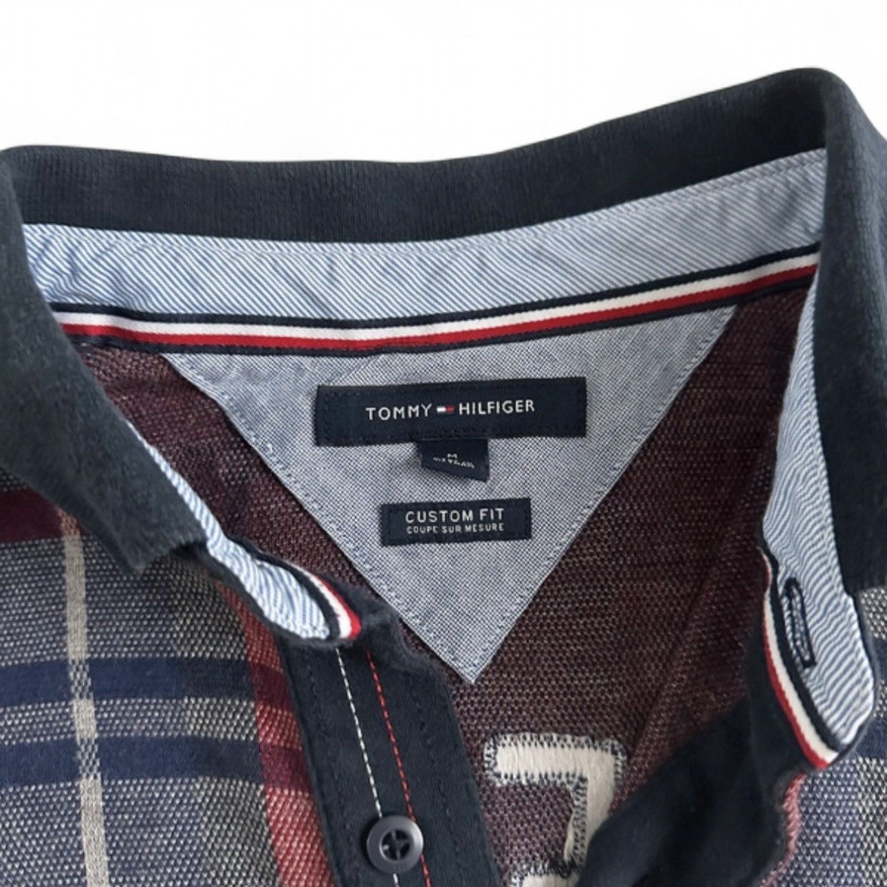 Tommy Hilfiger Tommy Hilfiger Checkered Custom Fit Polo Size M / US 6-8 / IT 42-44 - 4 Thumbnail