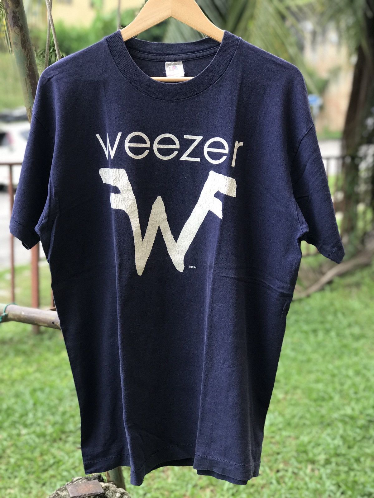 Image of Band Tees Vintage 94’ Weezer Blue Album Era Tees, Men's (Size XL)