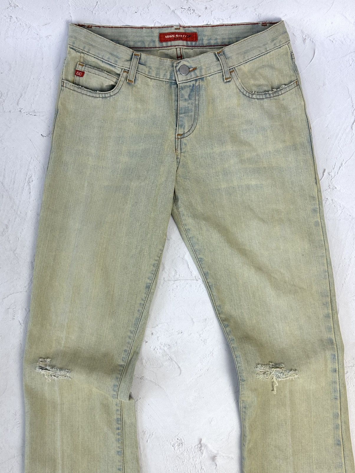 Miss Sixty Vintage Y2K Miss Sixty Distressed Washed Jeans Size 28" / US 6 / IT 42 - 3 Thumbnail