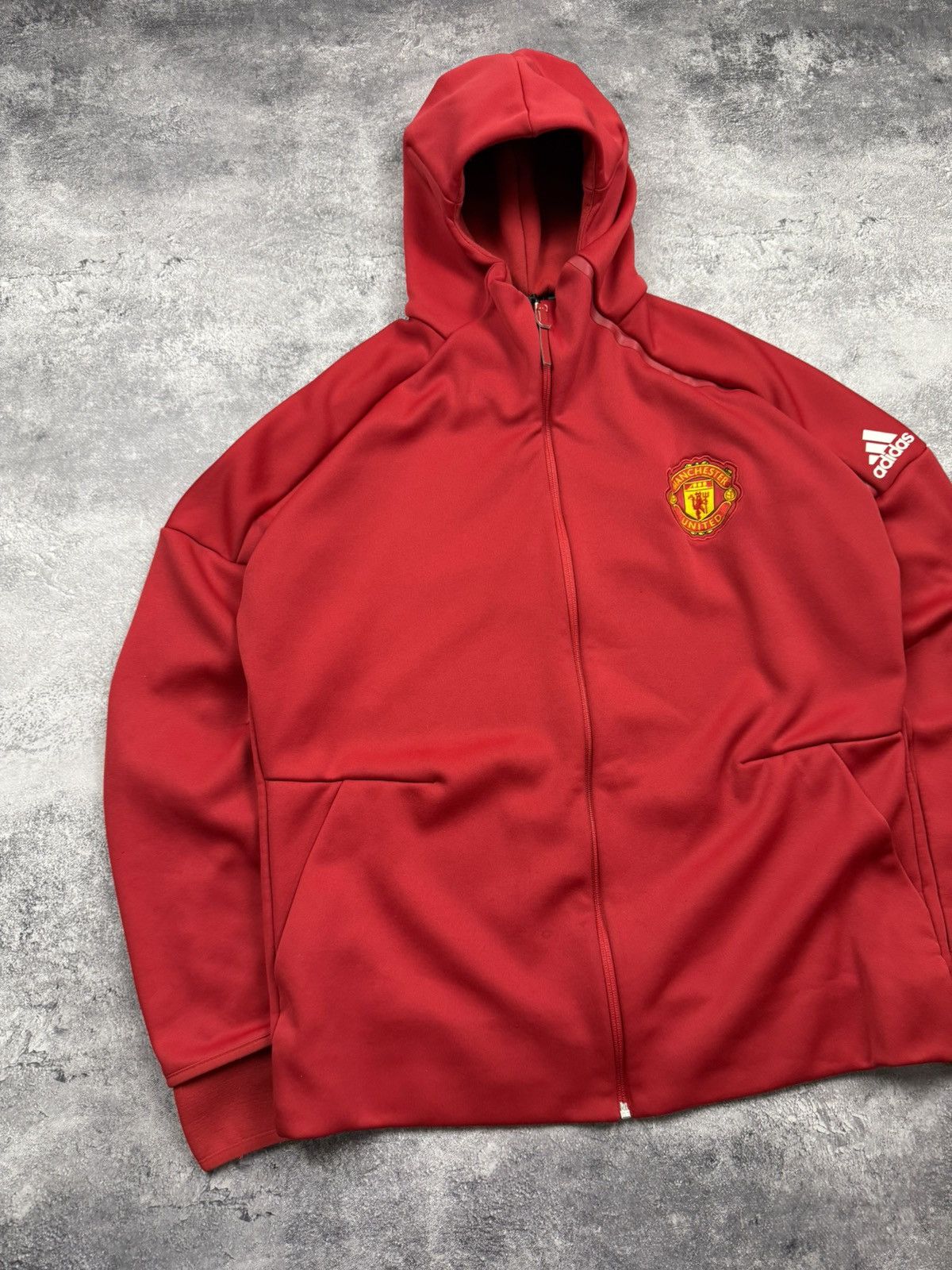 Adidas Vintage Adidas Manchester United Football ZNE Zip Hoodie Y2K Size US XL / EU 56 / 4 - 5 Thumbnail