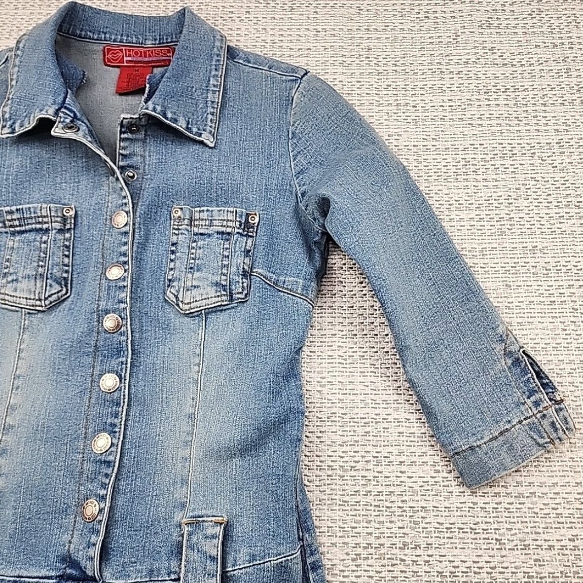 Vintage VINTAGE Hot Kiss Blue Denim Mini Dress Womens M 3/4 Sleeve Belt Pockets 4 Snap Up 4 Pockets Slimming Casual Size M / US 6-8 / IT 42-44 - 5 Thumbnail