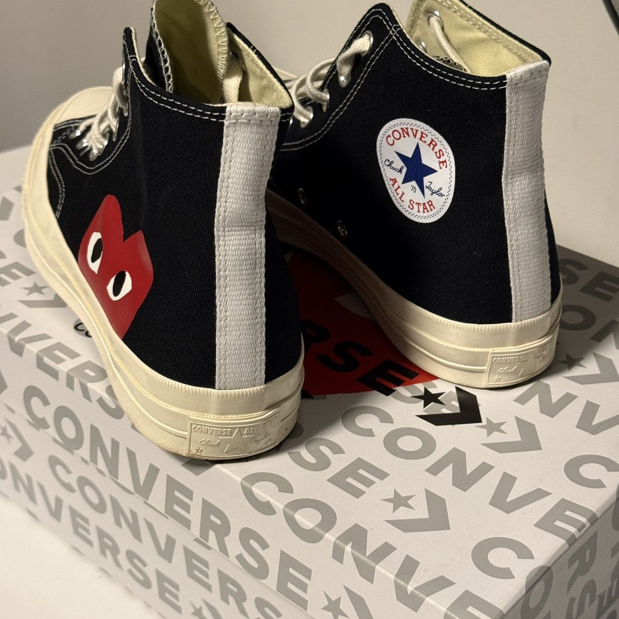 Comme des Garcons Converse Chuck Taylor Hi x CDG Comme des Black Sneakers Size US 10 / EU 43 - 5 Thumbnail