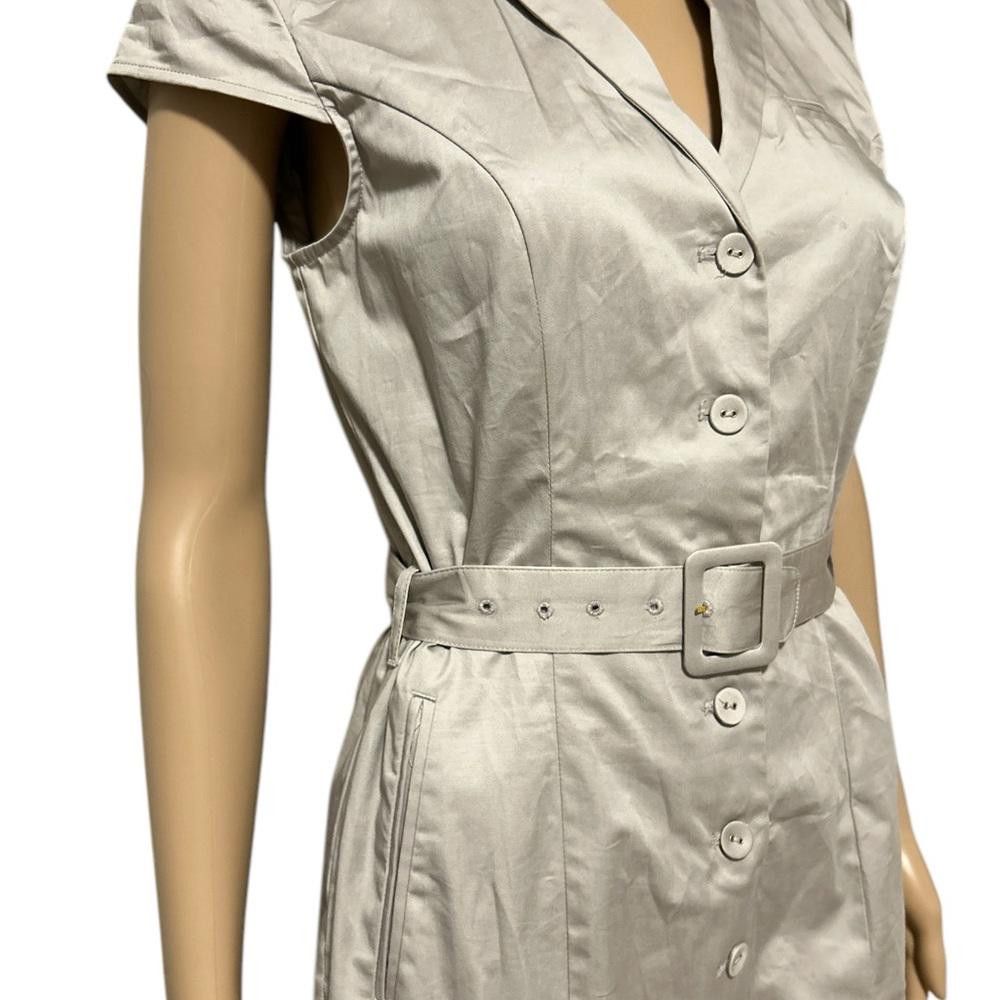 H&M BNWT H&M Beige Button-Down Belted Dress - Size 38 Size M / US 6-8 / IT 42-44 - 2 Thumbnail