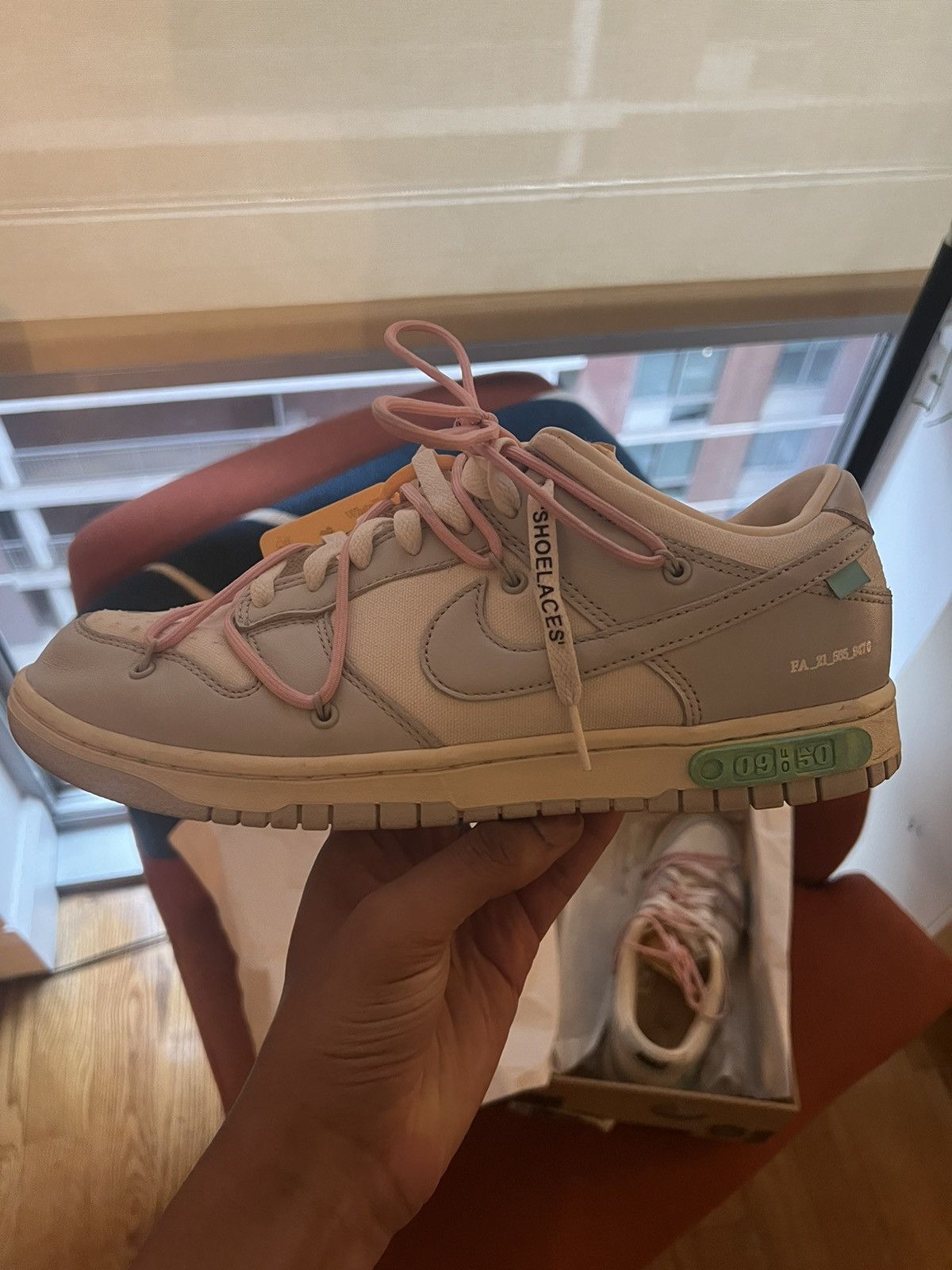 nike dunk x off white lot 9