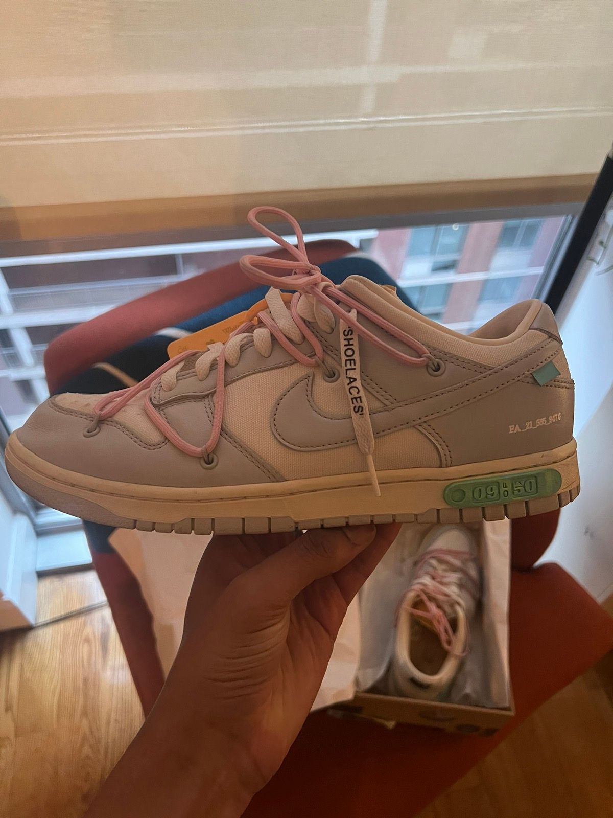 Pre-owned Nike X Off White Nike Dunk Low Off-white Lot 9 Shoes In Grey