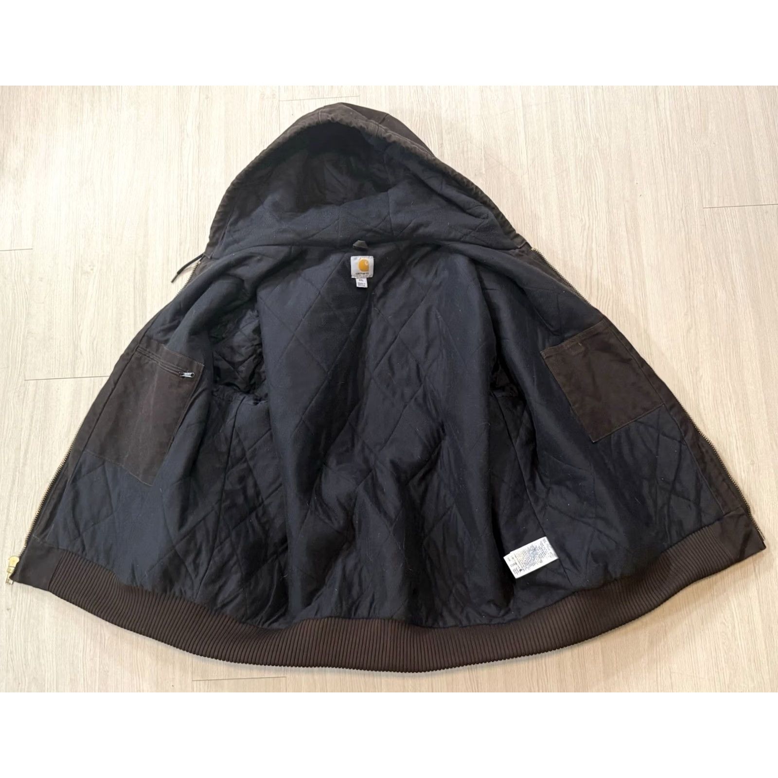 Carhartt VINTAGE Carhartt J130 Bomber Jacket Duck Canvas Shirt Men 2XL Brown Leatherette Patch 90s Outdoor USA Working Wear Size US XXL / EU 58 / 5 - 3 Thumbnail