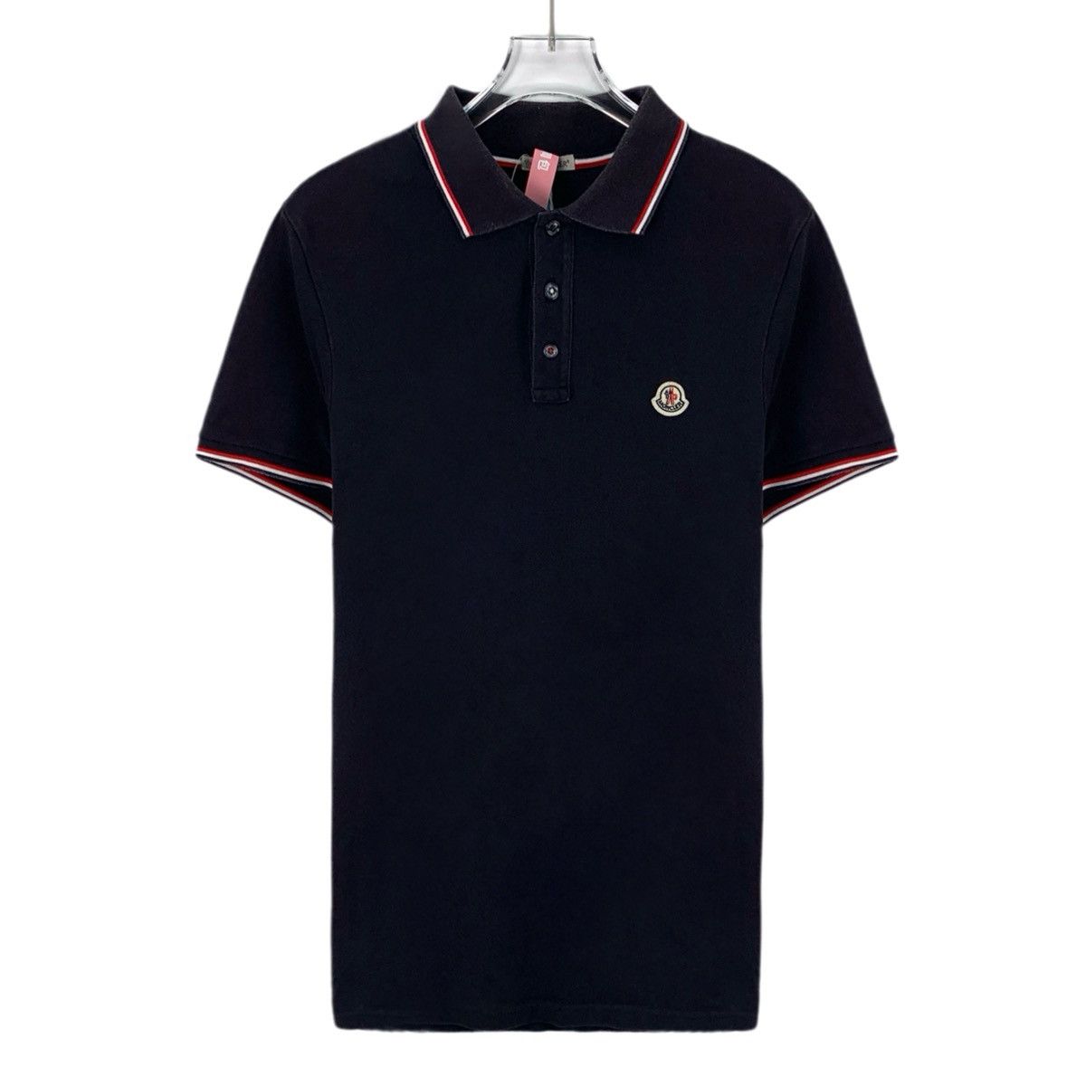 Moncler Moncler Black Logo Patch Cotton Polo Shirt K26WX Size US S / EU 44-46 / 1 - 1 Thumbnail
