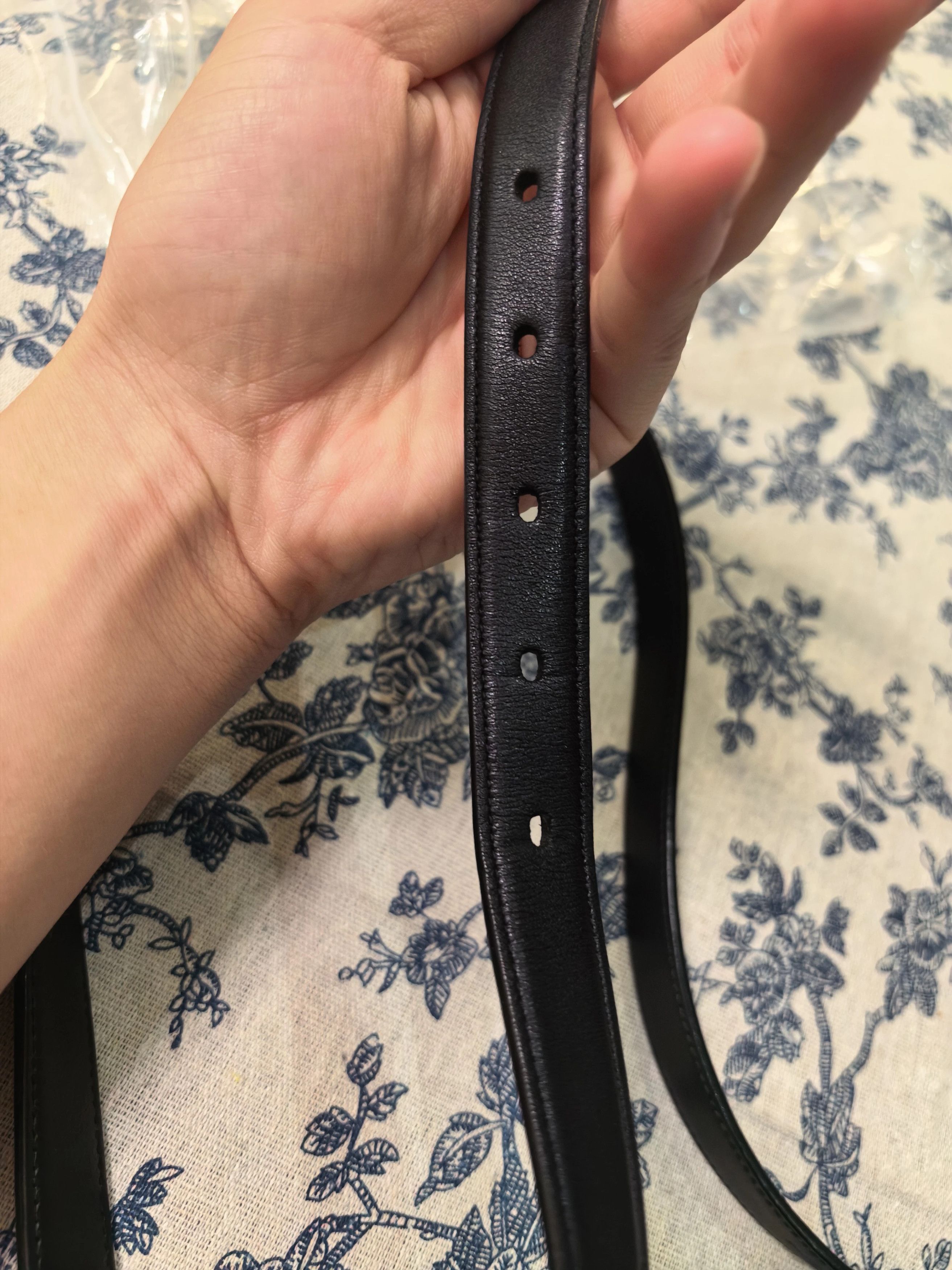 Yves Saint Laurent YSL Logo Brass Square Buckle Belt 2cm 95 used twice Size ONE SIZE - 4 Thumbnail