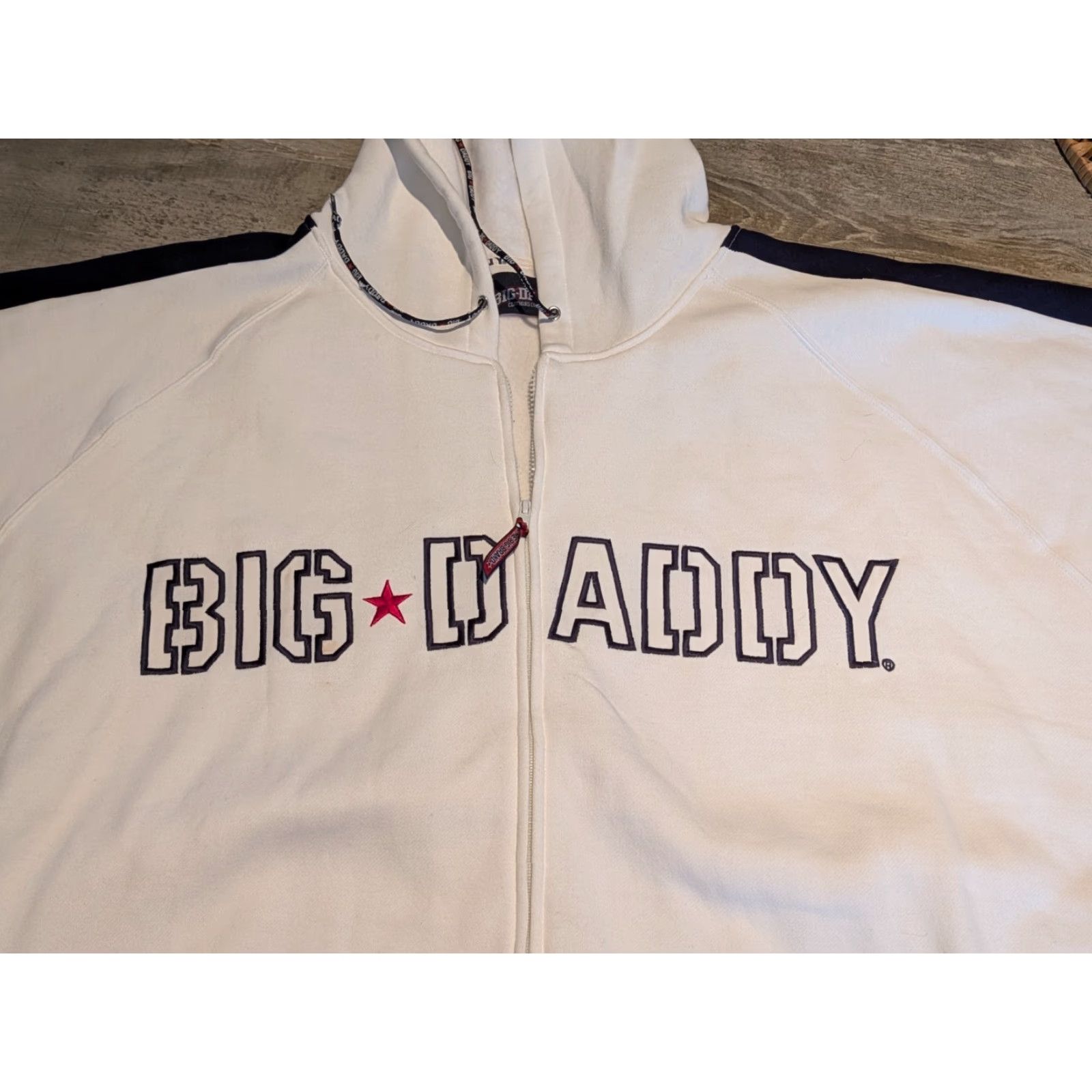 CO VINTAGE Big Daddy Clothing Co Full Zip Hoodie Mens 6XL White Embroidered 90s Streetwear Big & Tall Size US XXL / EU 58 / 5 - 6 Thumbnail