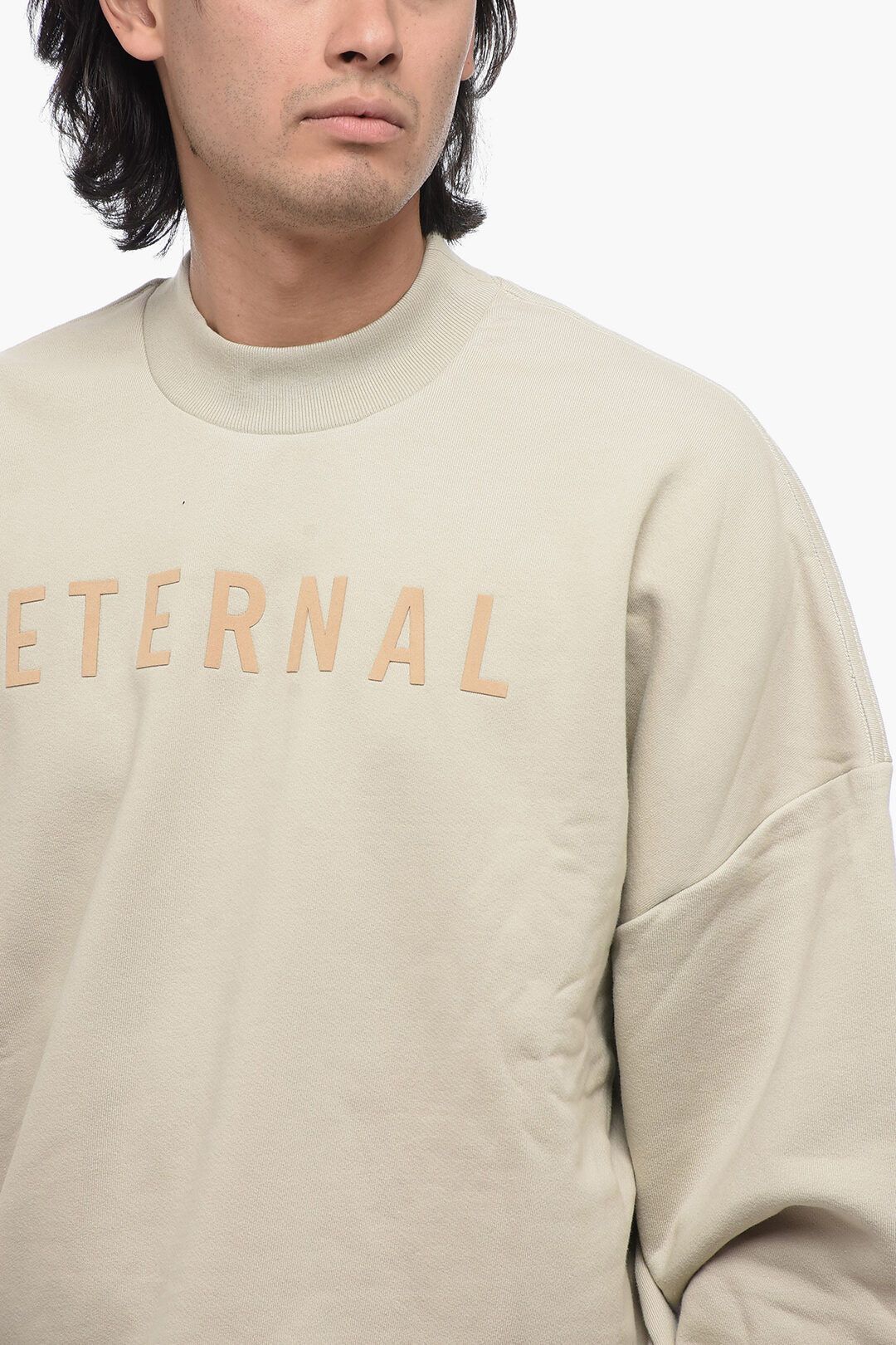 Fear of God og1mm0825 Brushed Cotton Eternal Sweatshirt in Beige Size US XL / EU 56 / 4 - 3 Thumbnail