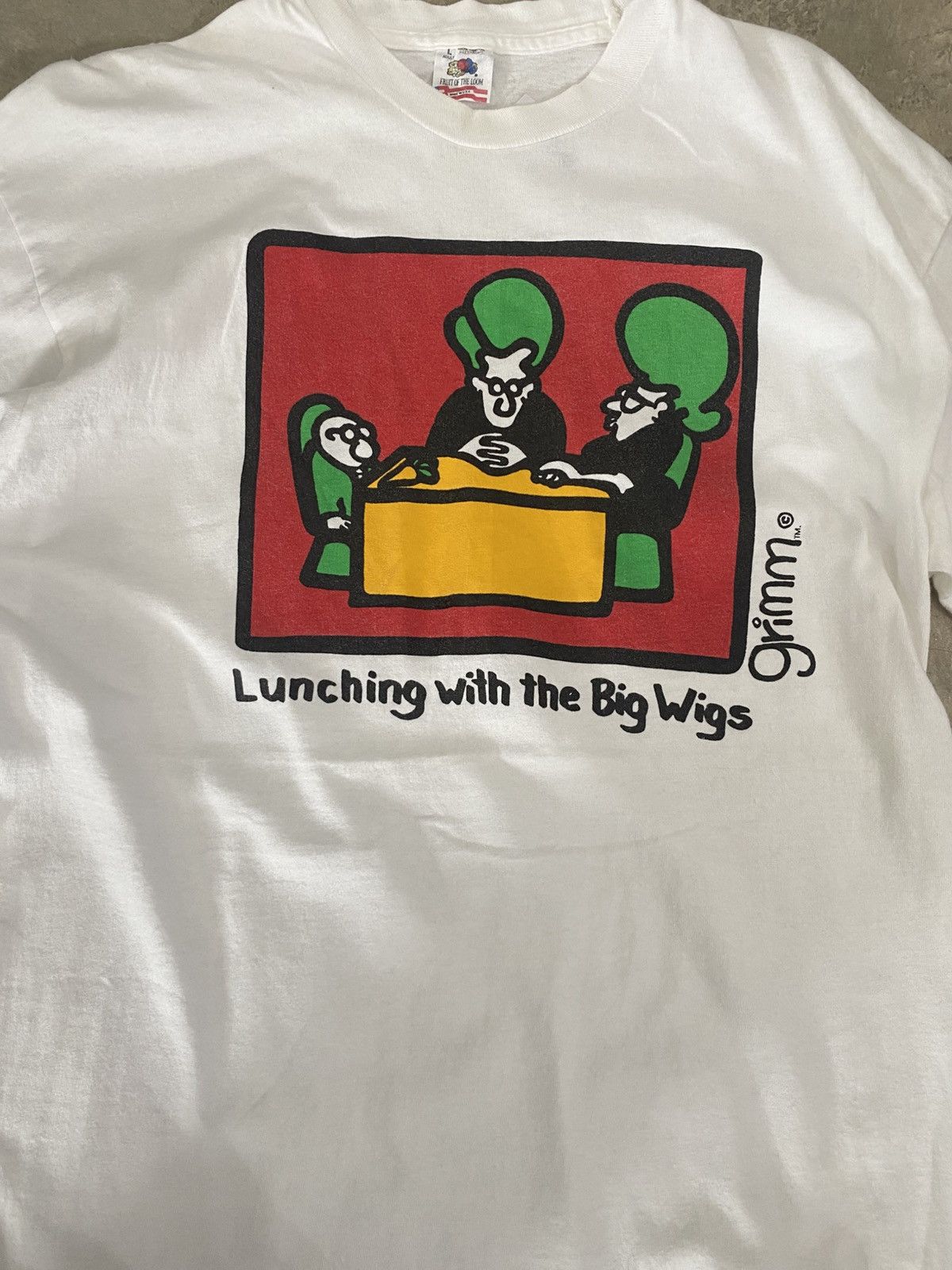 Fruit Of The Loom VINTAGE 90'S GRIMM Size US L / EU 52-54 / 3 - 2 Thumbnail