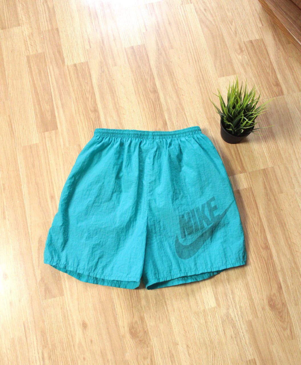 Nike × Vintage 🔥 80s Nike Nylon Vintage Shorts Swimwear Big Logo Y2K Drill Size US 32 / EU 48 - 2 Thumbnail