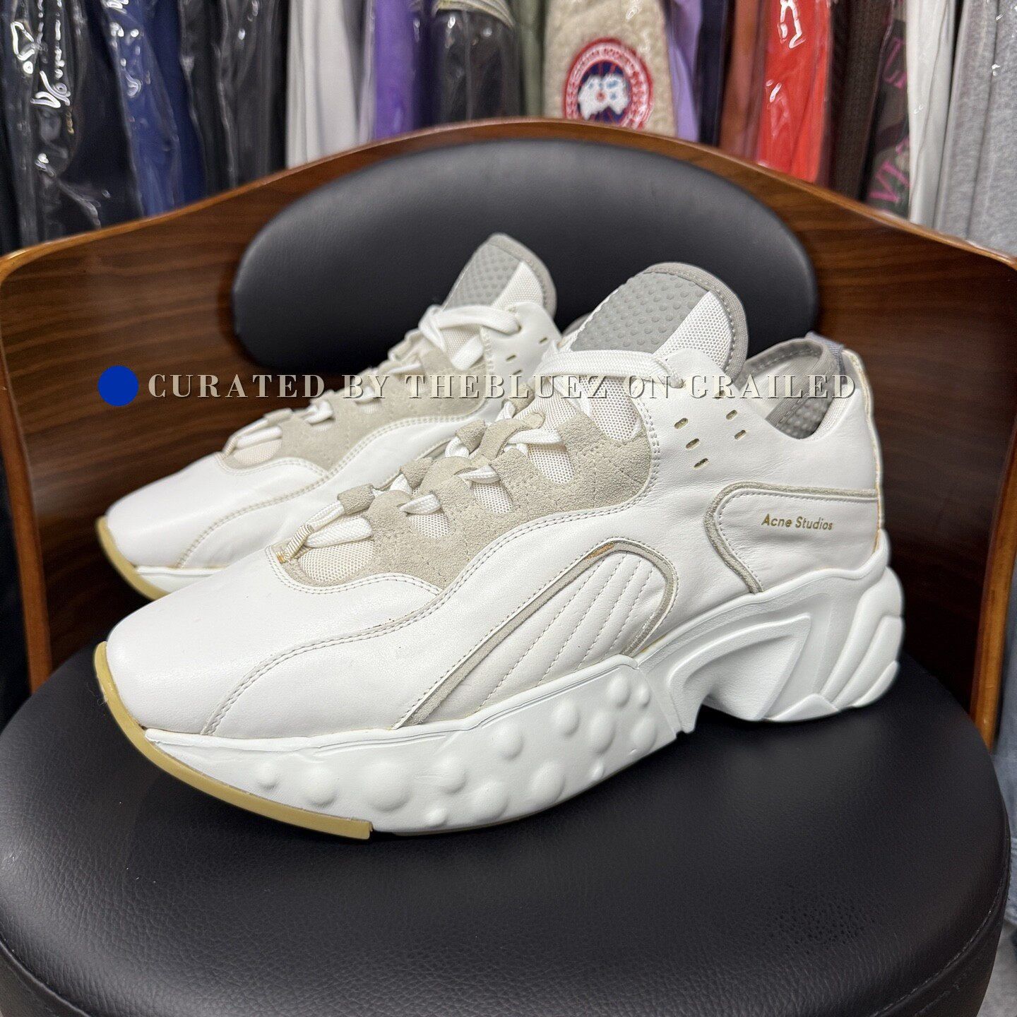 Acne Studios Acne Studios White Low-Top Dad Sneakers Size US 10 / EU 43 - 1 Thumbnail