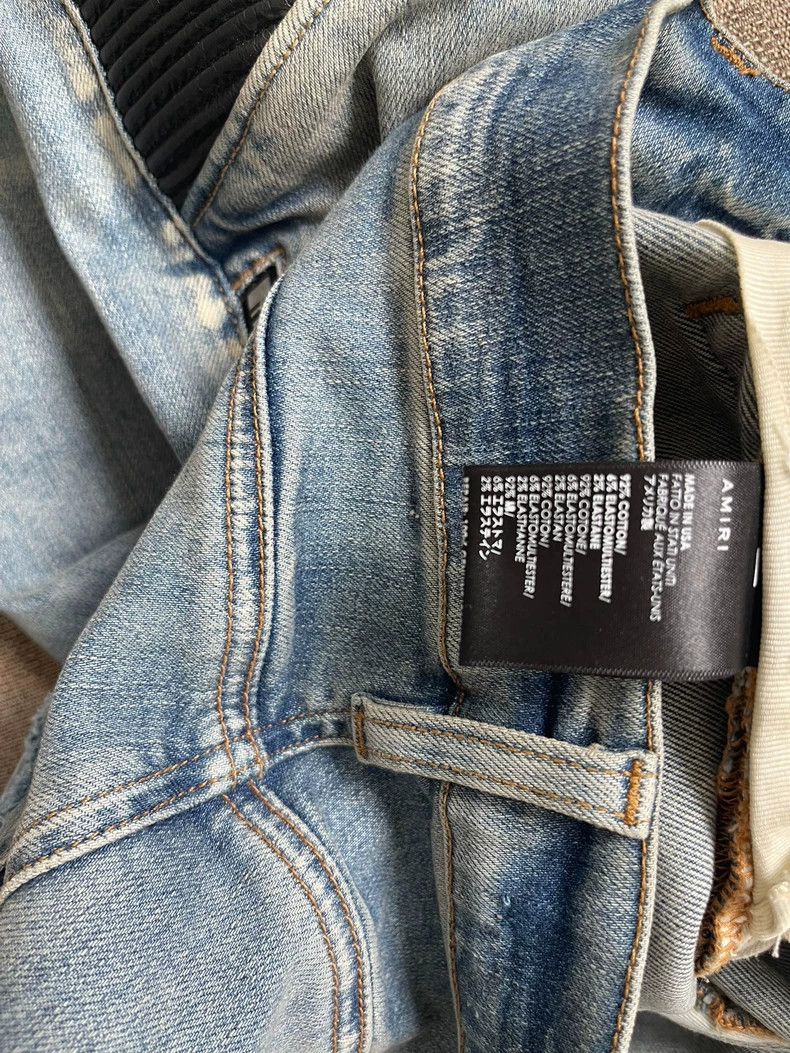 Amiri Amiri Blue jeans, zippered leather jeans 2501-Nextarrow Size US 30 / EU 46 - 6 Thumbnail