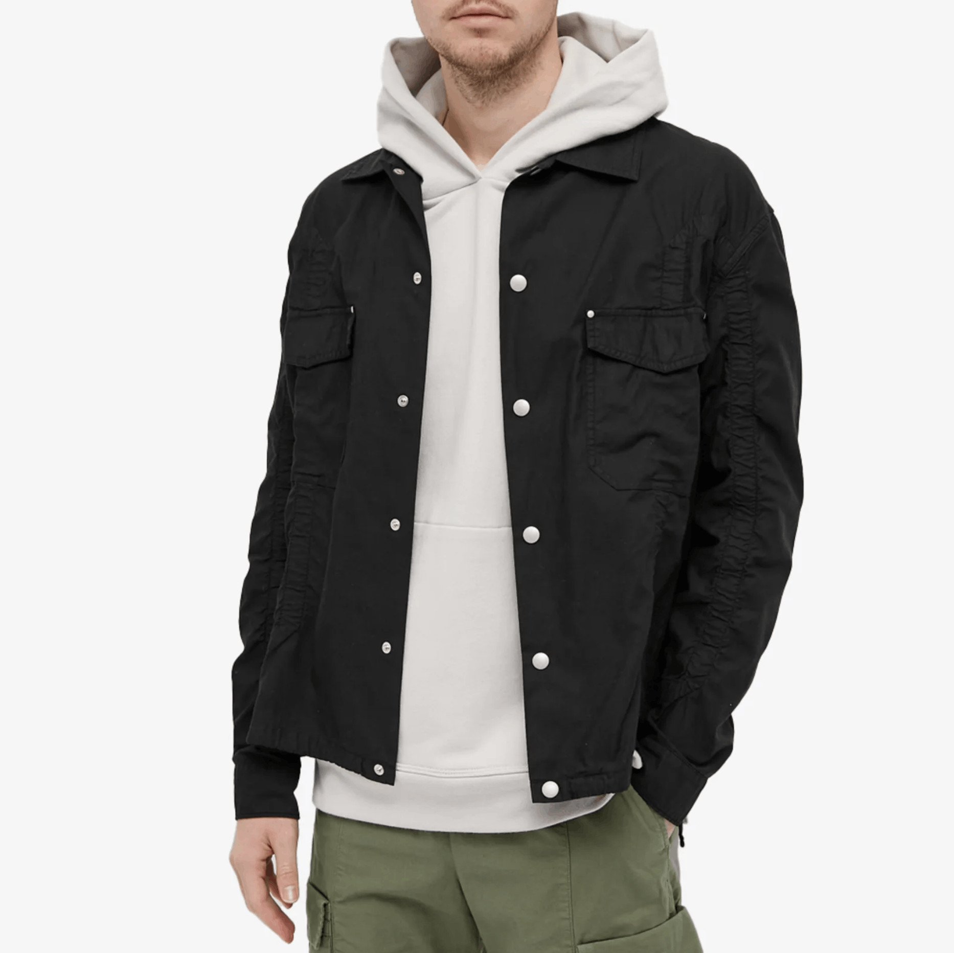 John Elliott Cotton Poplin Frame Snap Overshirt (2021) Size US M / EU 48-50 / 2 - 2 Thumbnail