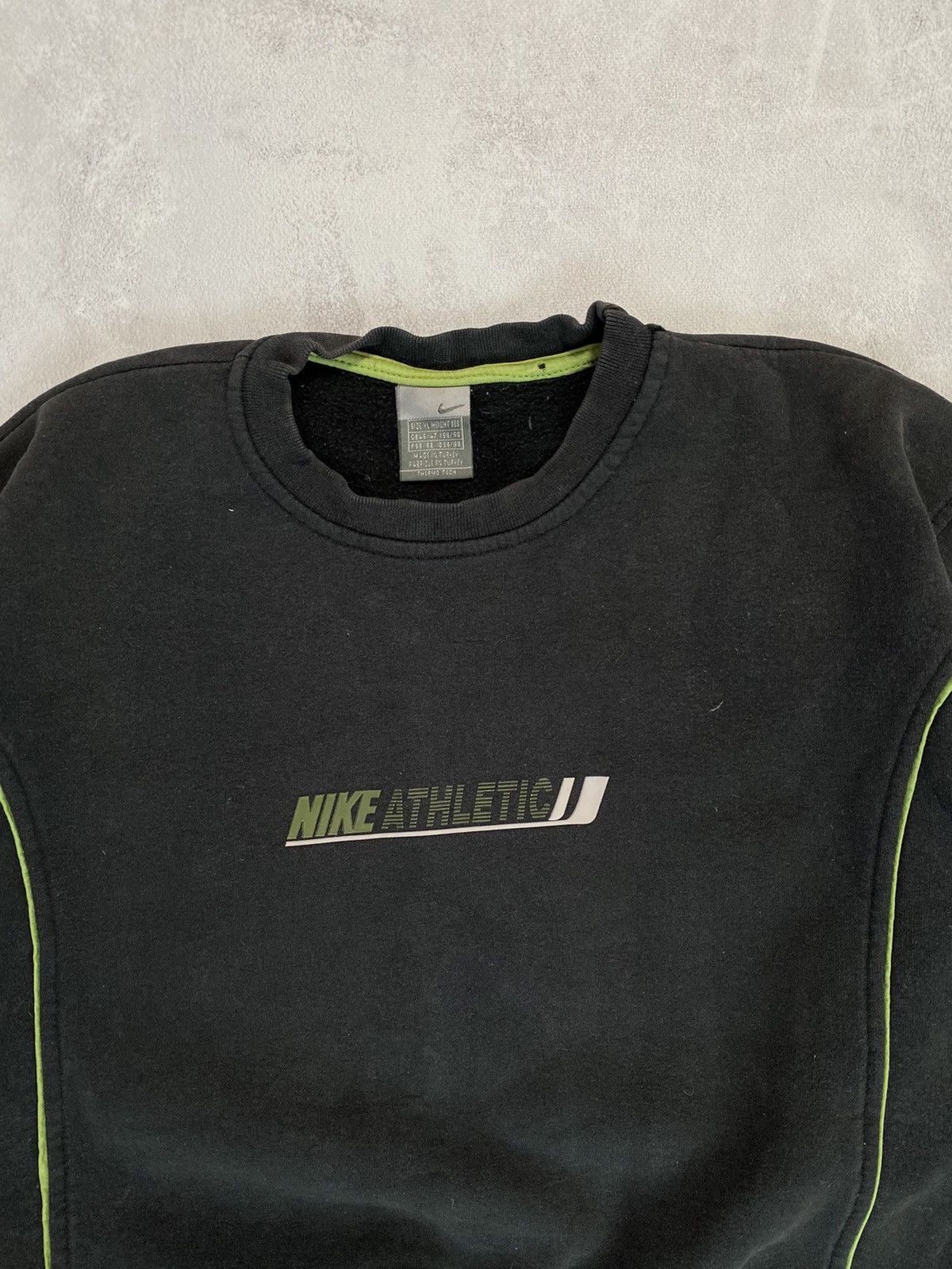 Nike × Vintage 🦍 Vintage 90s Sweater Nike Athletic Logo Oversized Fit Size US XL / EU 56 / 4 - 4 Thumbnail