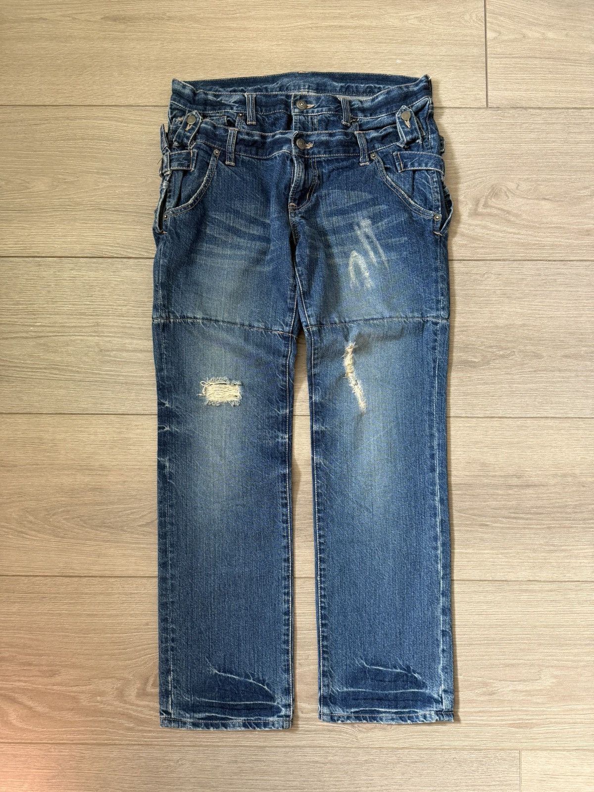 PPFM PPFM Punk Real Double Waist Ripped Unique Design Size US 32 / EU 48 - 1 Thumbnail