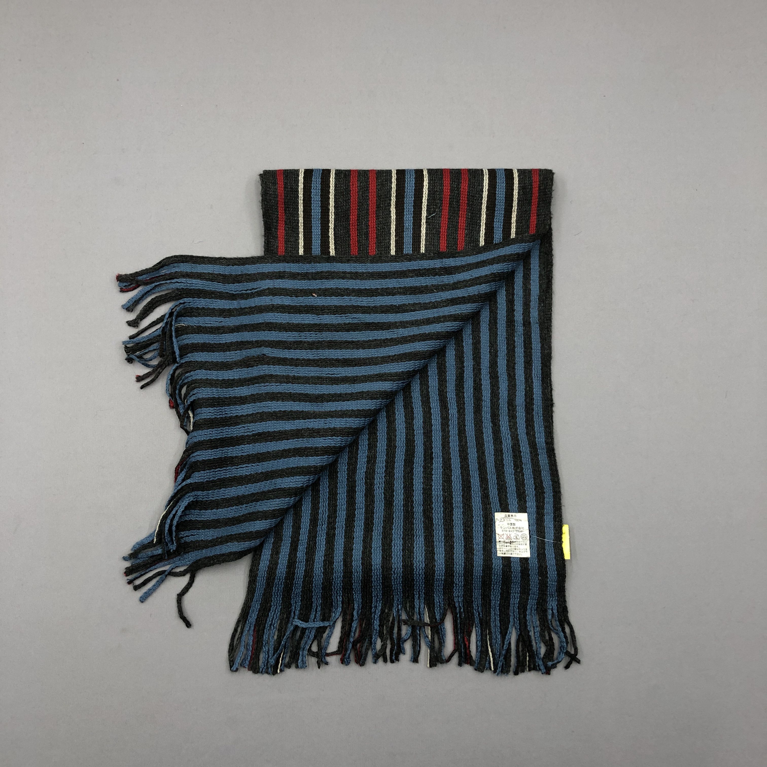 Hiroko Koshino Homme Vintage Hiroko Koshino Scarf Ribbed Knit Wool Scarves Size ONE SIZE - 5 Thumbnail