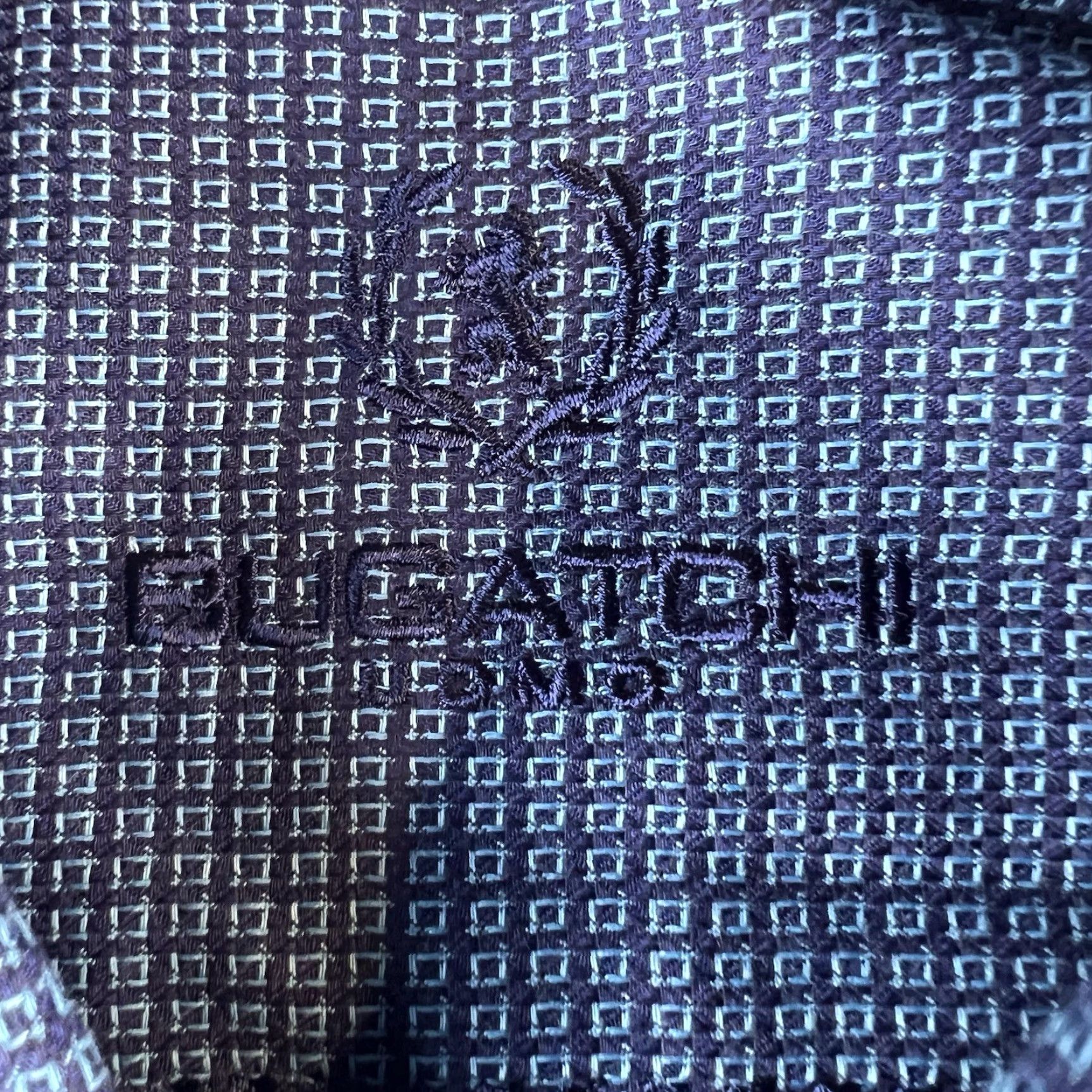 BUGATCHI VINTAGE Bugatchi Uomo Button-Up Shirt Mens XXL Blue Purple Long Sleeve Preppy Luxe Geometric Pattern Non-Iron Button-Down Collar Classic Knit Cotton Size US XXL / EU 58 / 5 - 7 Thumbnail