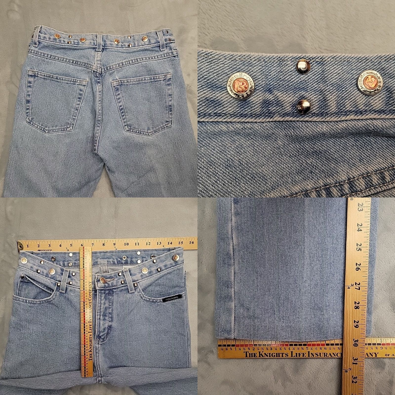 Vintage VINTAGE Rockies Jeans Women 29 9 30x30 Blue Denim Western Horse Riding 90s Y2K Womens Jeans Size 29" - 8 Thumbnail