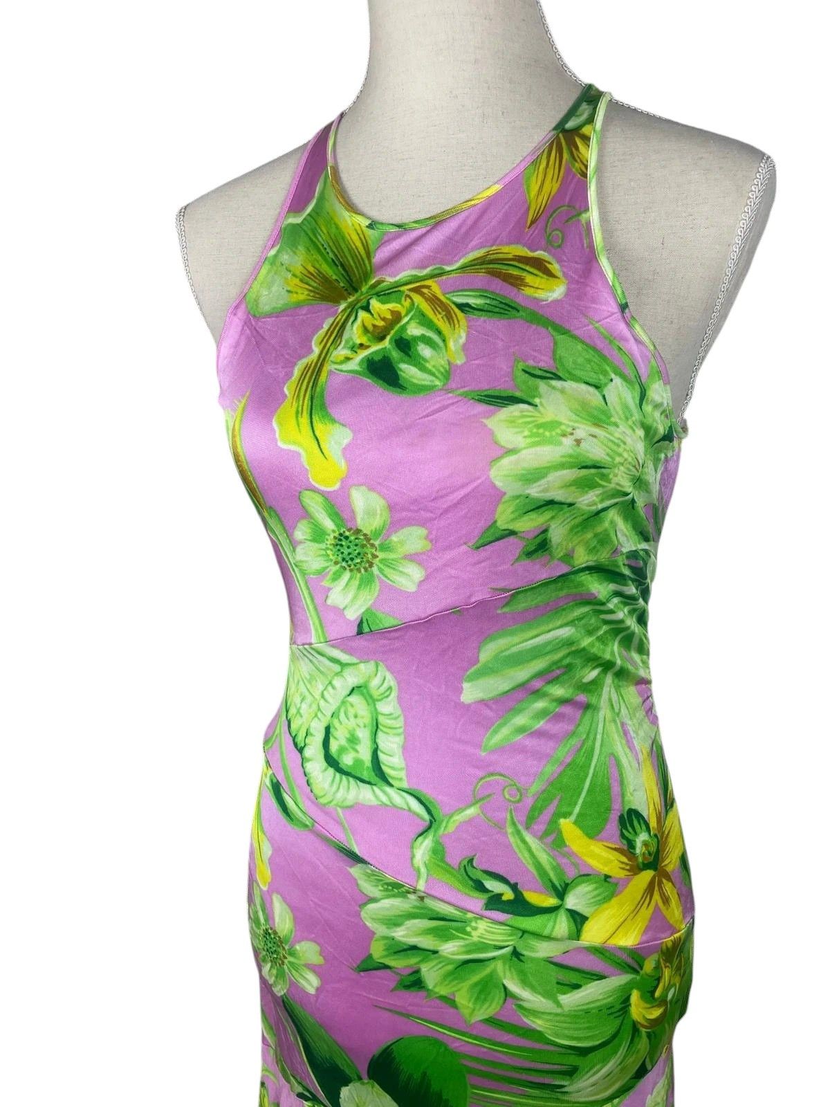 Versace Versace Tropical Floral Dress c.2000s Size M / US 6-8 / IT 42-44 - 4 Thumbnail