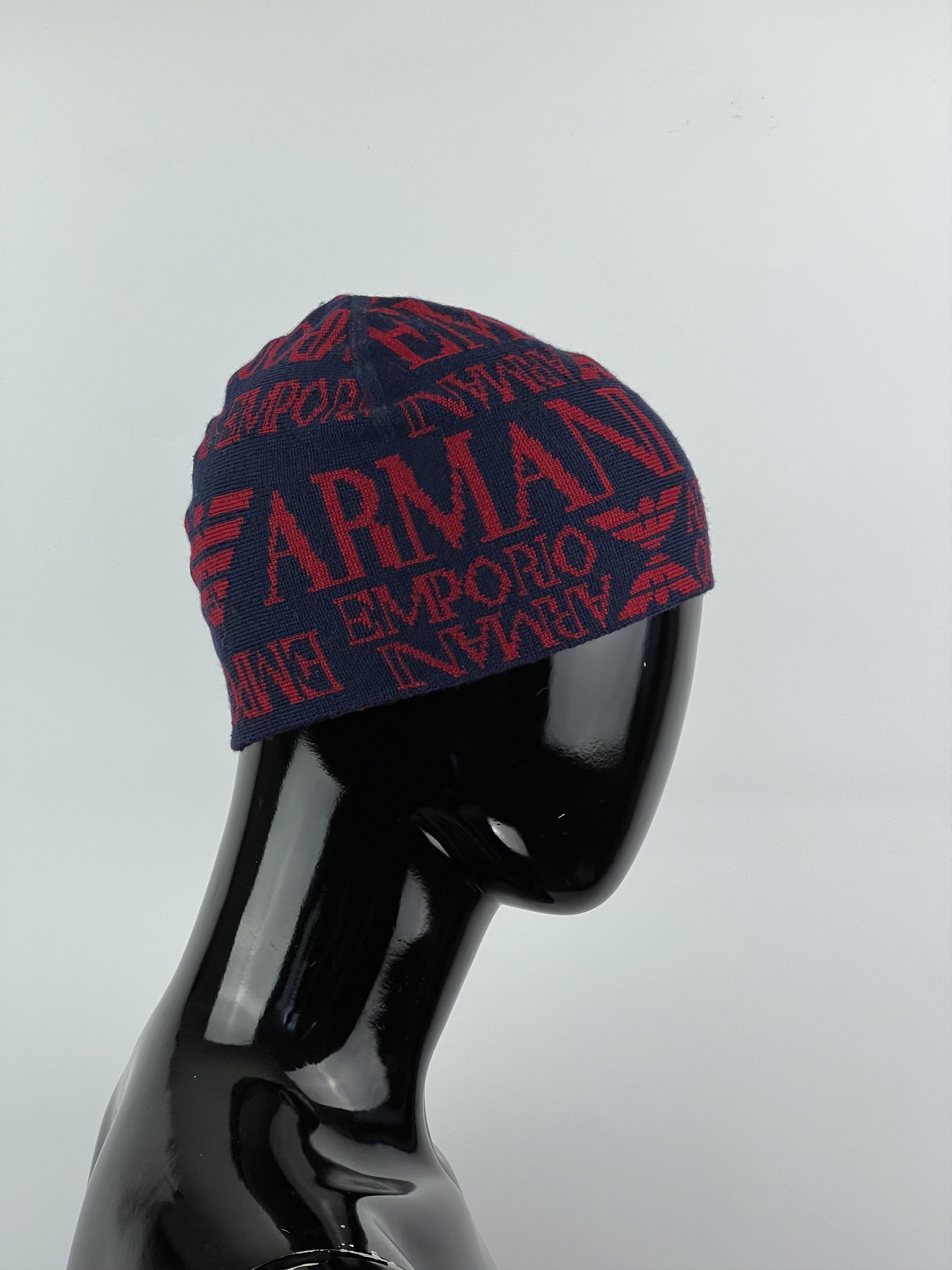 Emporio Armani Emporio Armani Wool Beanie Hat One Size Knit Logo Size ONE SIZE - 2 Thumbnail