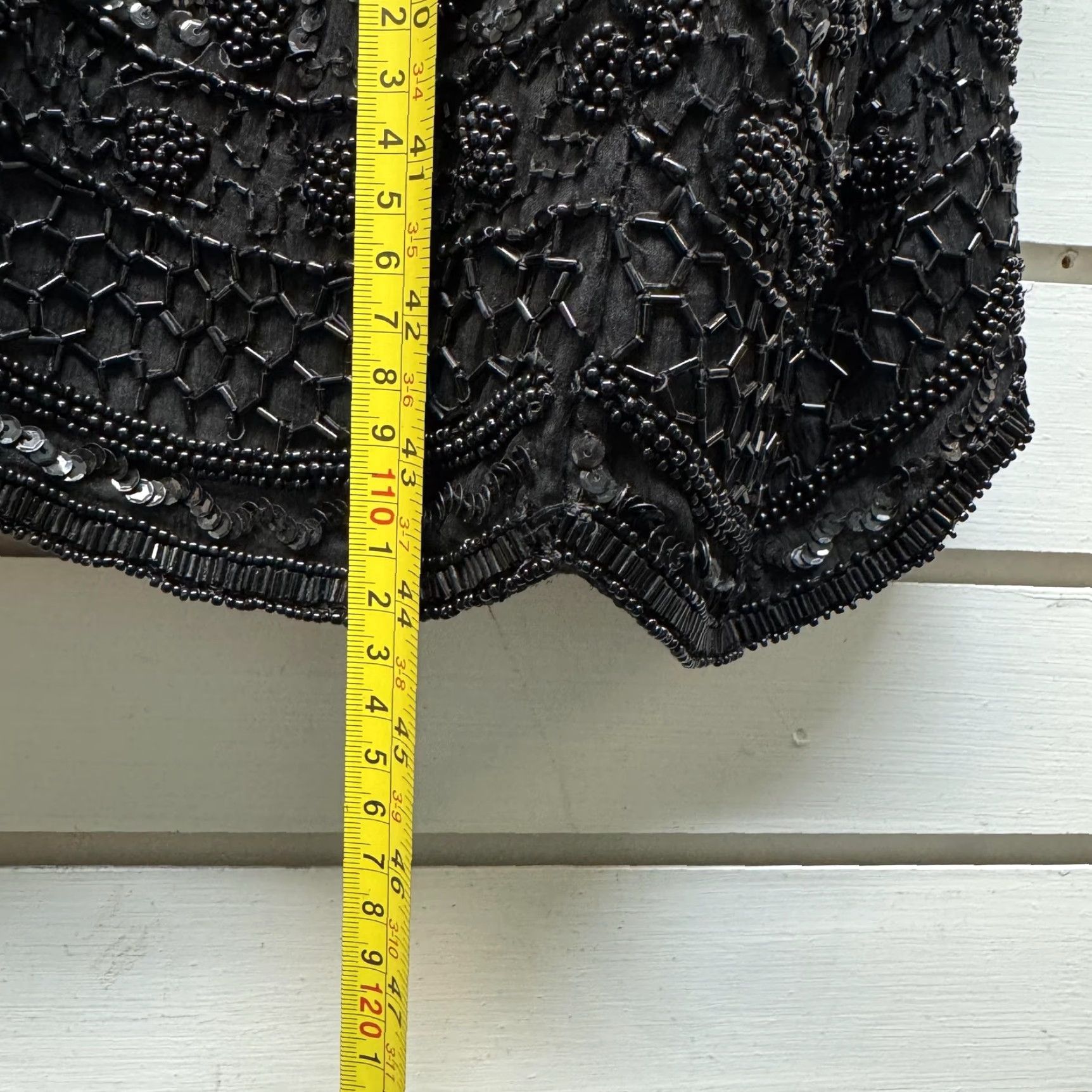 Vintage VINTAGE Laurence Kazar Dress 4X Plus Silk Beaded Sequin Black Midi Shift Party Cocktail Wedding Womens None Size XXL / US 16-18 / IT 52-54 - 3 Thumbnail