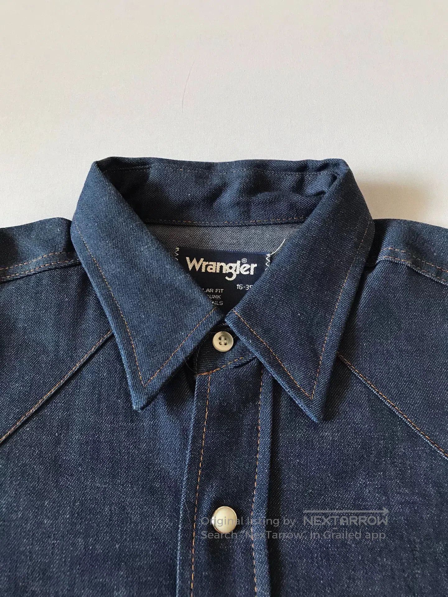 Wrangler Wrangler 70127MW Western Denim Shirt. Size US M / EU 48-50 / 2 - 5 Thumbnail