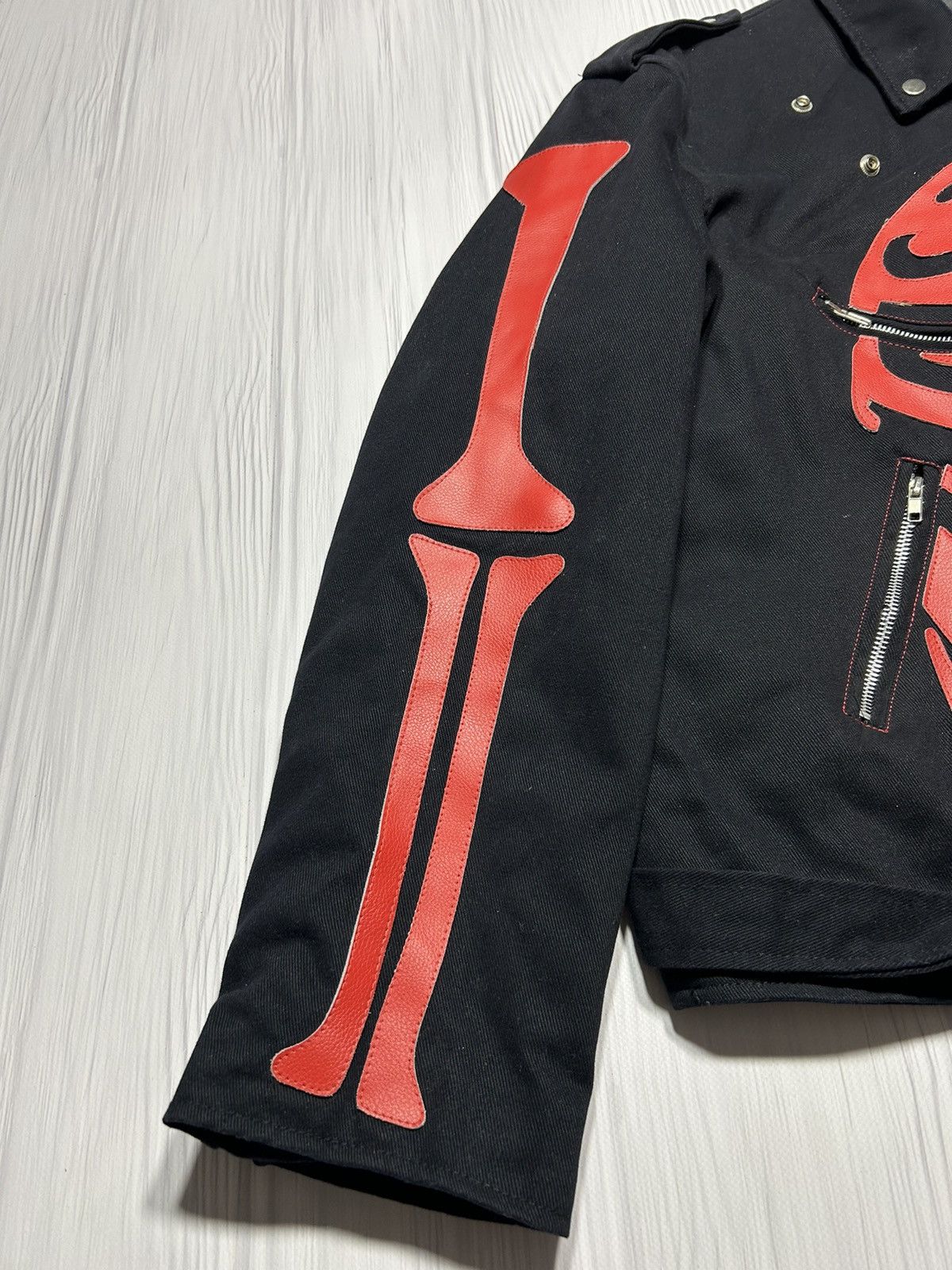 Hype Leather Bones Skeleton Jacket