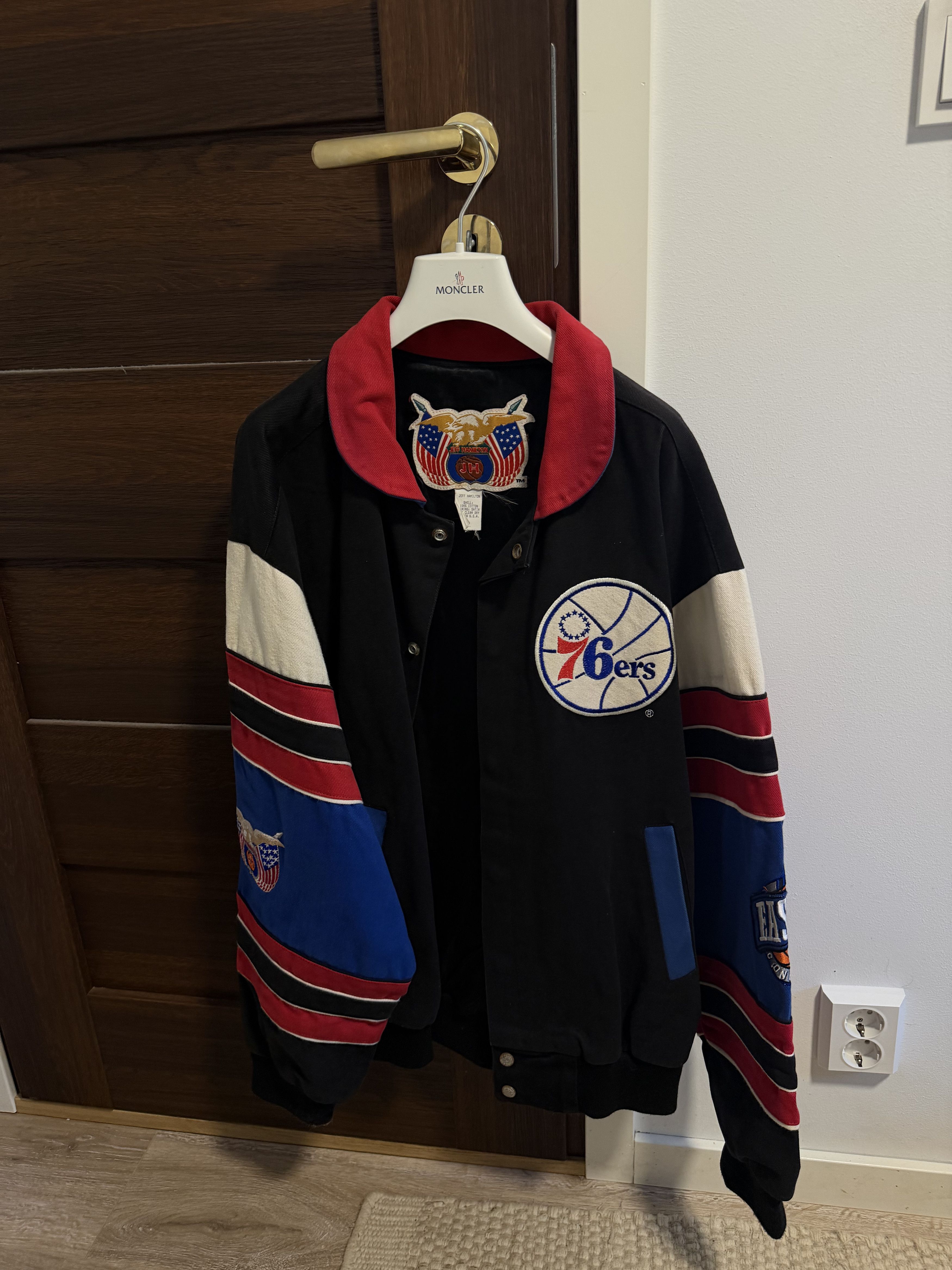 Jeff Hamilton Vintage Jeff Hamilton Philadelphia 76ers Varsity Jacket Size US XL / EU 56 / 4 - 1 Thumbnail