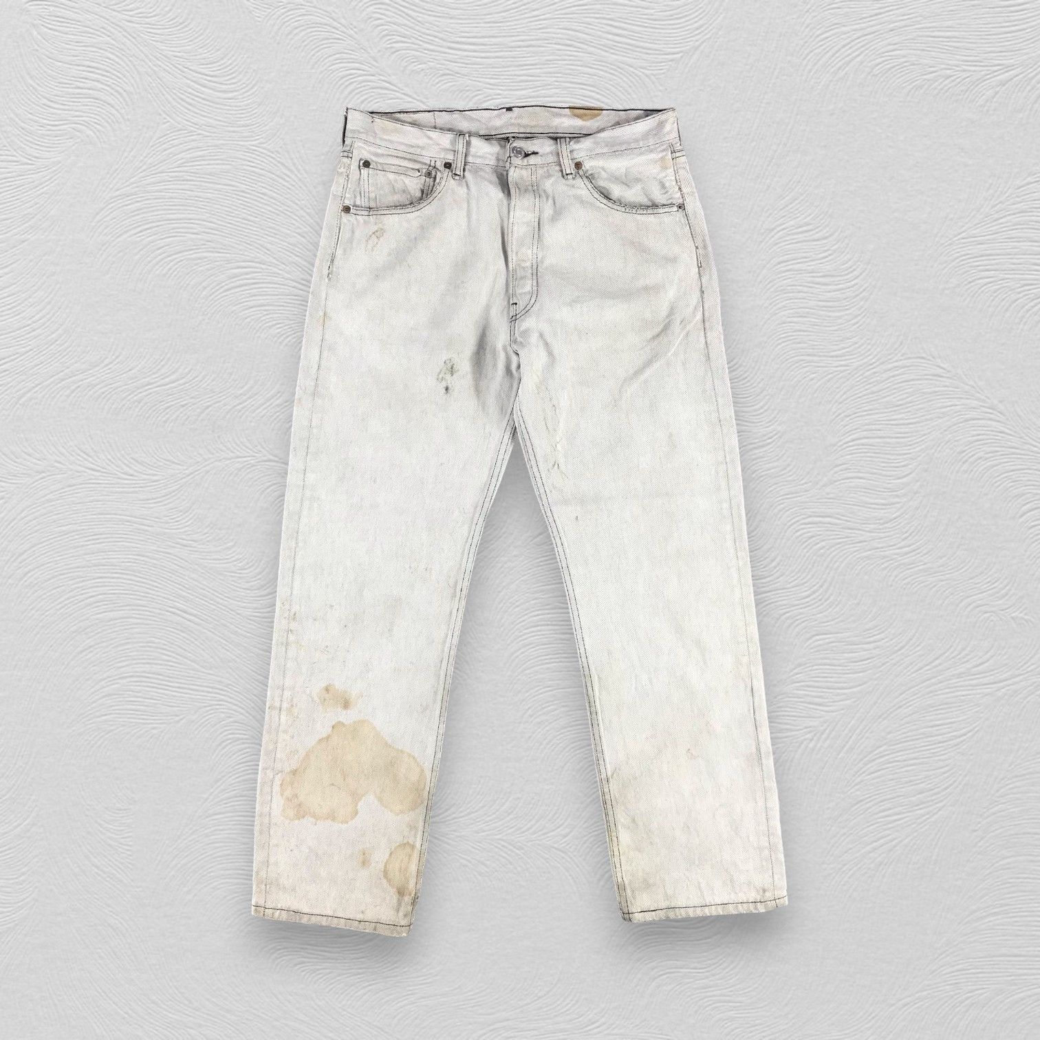 Levi's Vintage Levis 501 Jeans Dirty Faded Gray Denim KJ797 Size US 33 - 1 Thumbnail