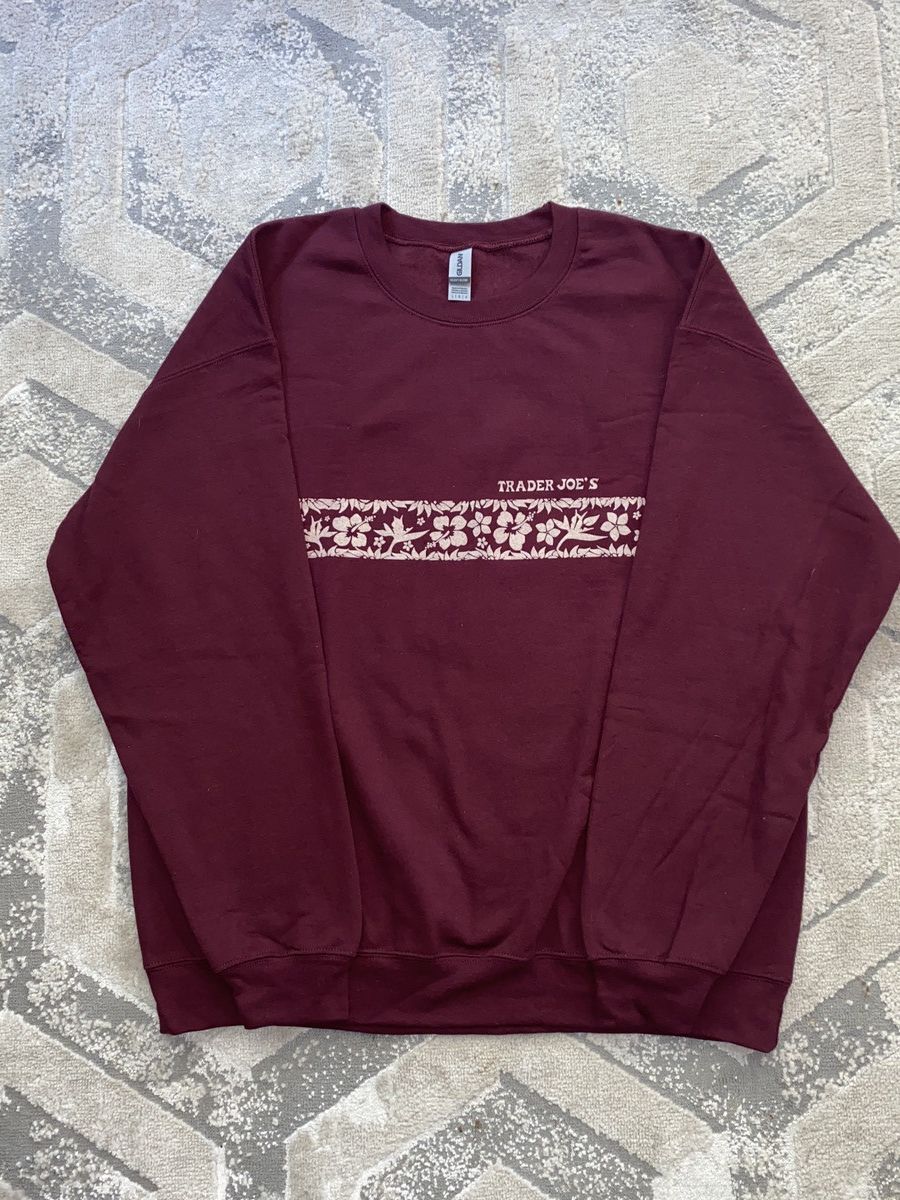 Cotton Traders Vtg Trader Joe's Crewneck Maroon Size US L / EU 52-54 / 3 - 1 Thumbnail