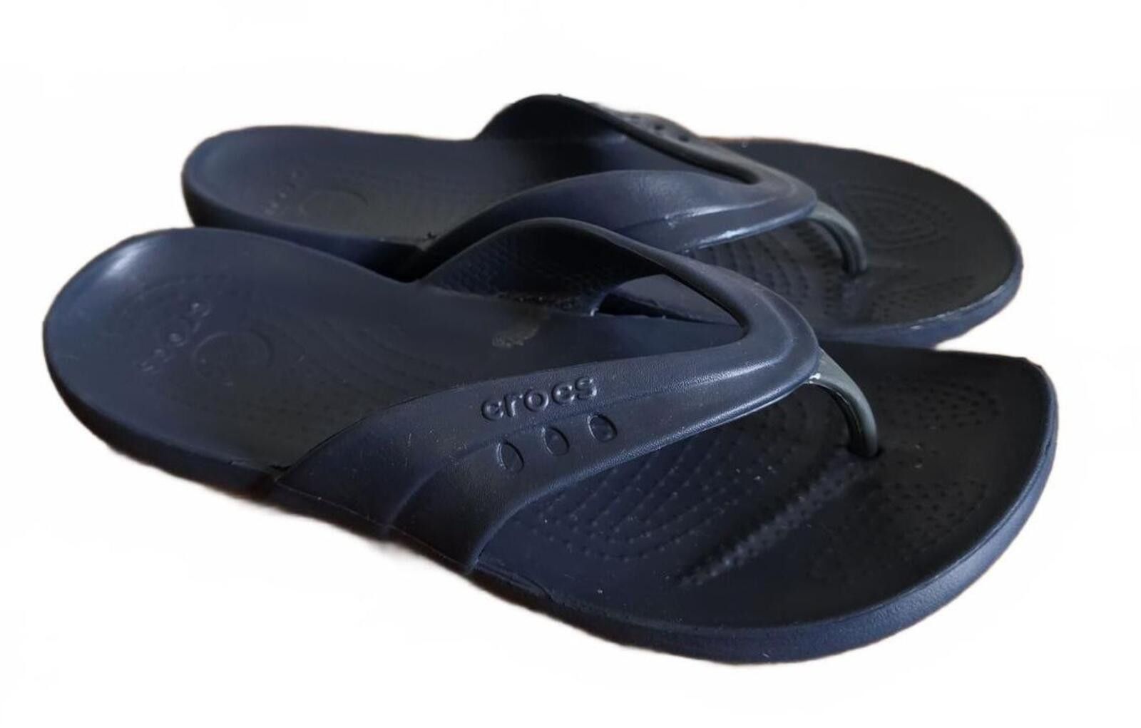 Crocs Crocs Kadee Navy Blue Classic Flip Flop Sandals Size 8 W 8 Size US 8 / IT 38 - 1 Thumbnail