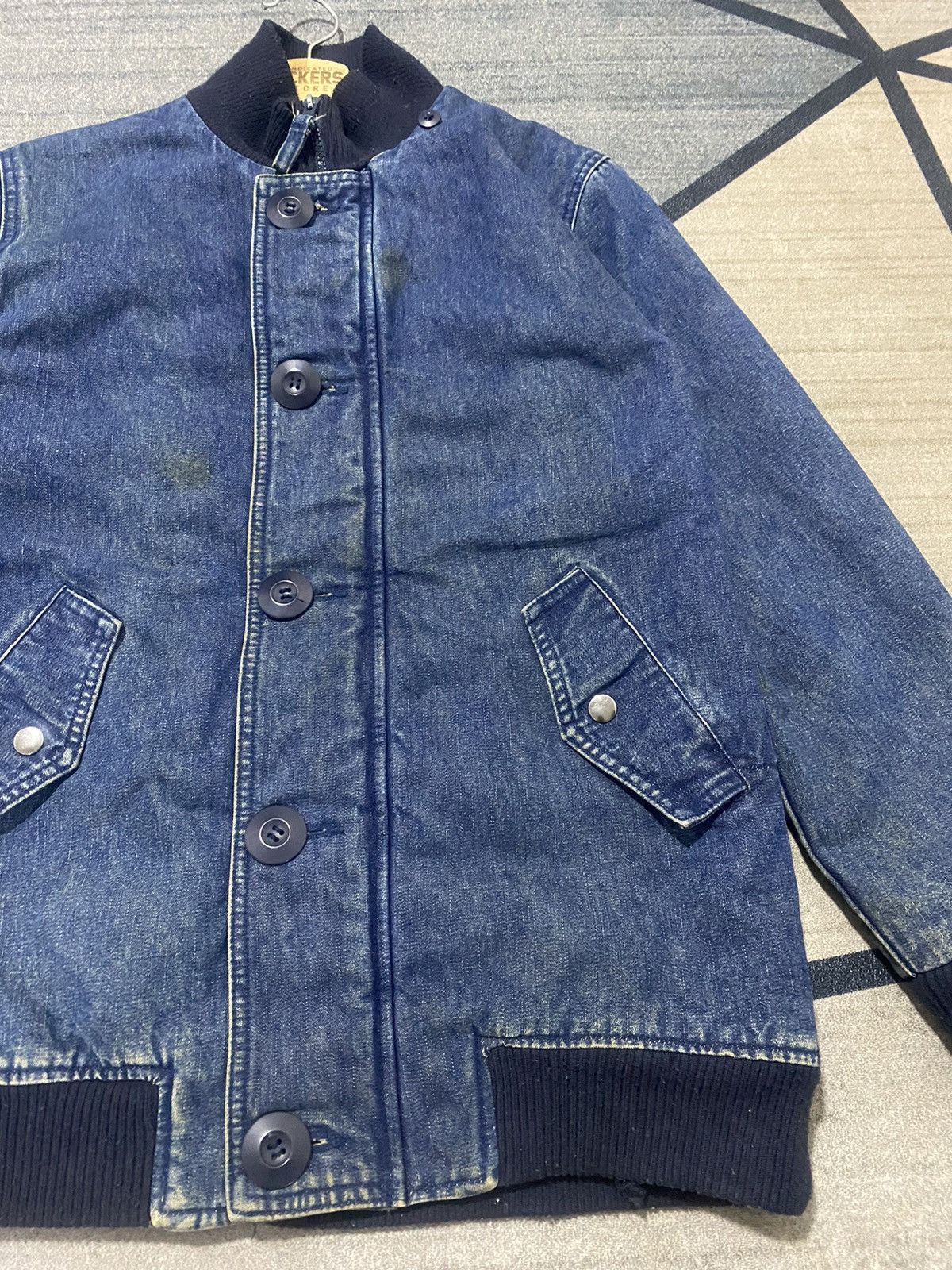 Other DENIM BOMBER JACKET DETACHABLE HOOD FULLZIPPER BUTTON Size US M / EU 48-50 / 2 - 7 Thumbnail