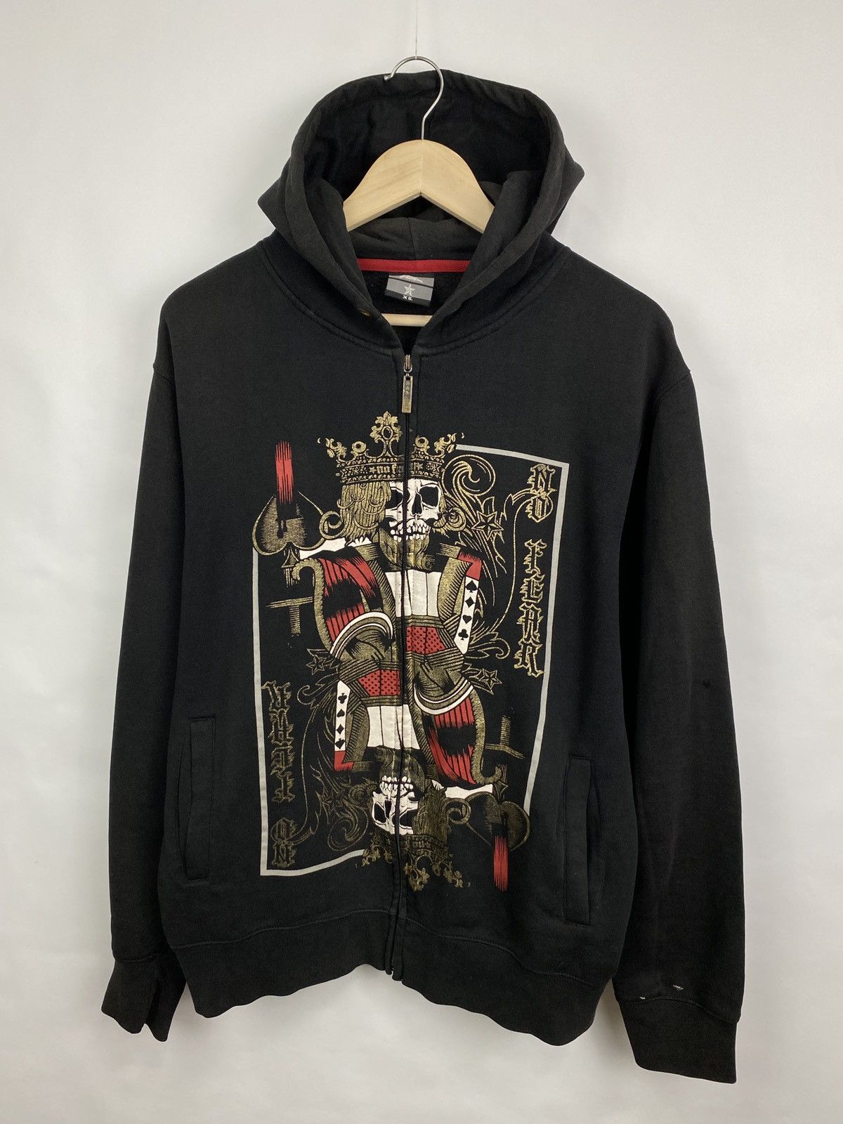 No Fear 💀 Vintage Y2K No Fear Skull King Affliction Zip Up Hoodie Size US XL / EU 56 / 4 - 3 Thumbnail