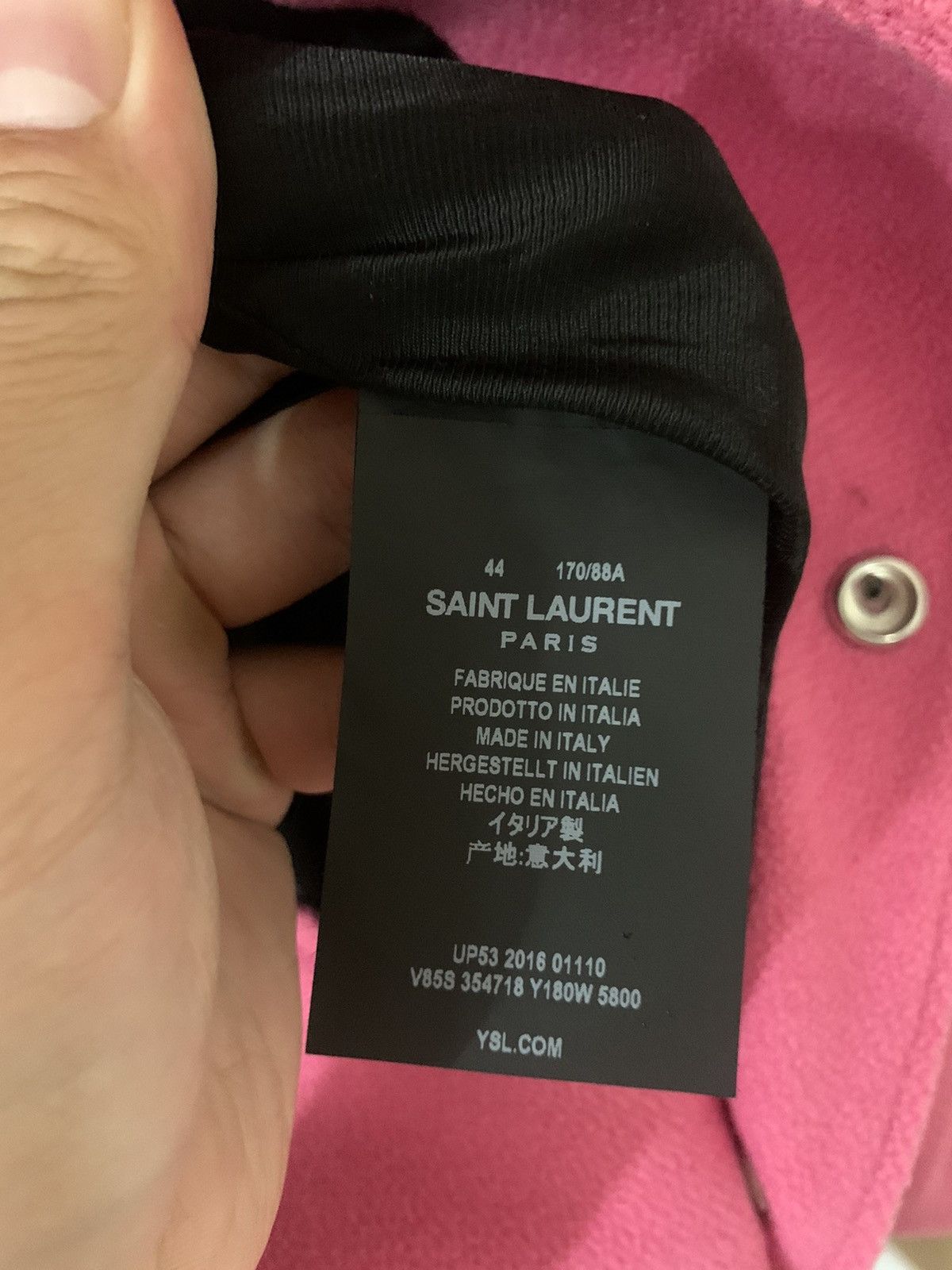 Saint Laurent Paris Saint Laurent 2017SS Pink teddy jacket Size US S / EU 44-46 / 1 - 4 Thumbnail