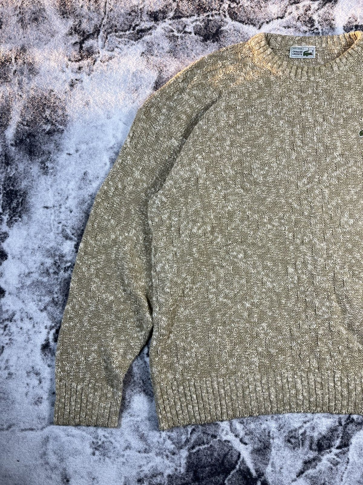 Lacoste Vintage Lacoste Beige Knit Sweater Made in France XXL Size US XXL / EU 58 / 5 - 2 Thumbnail