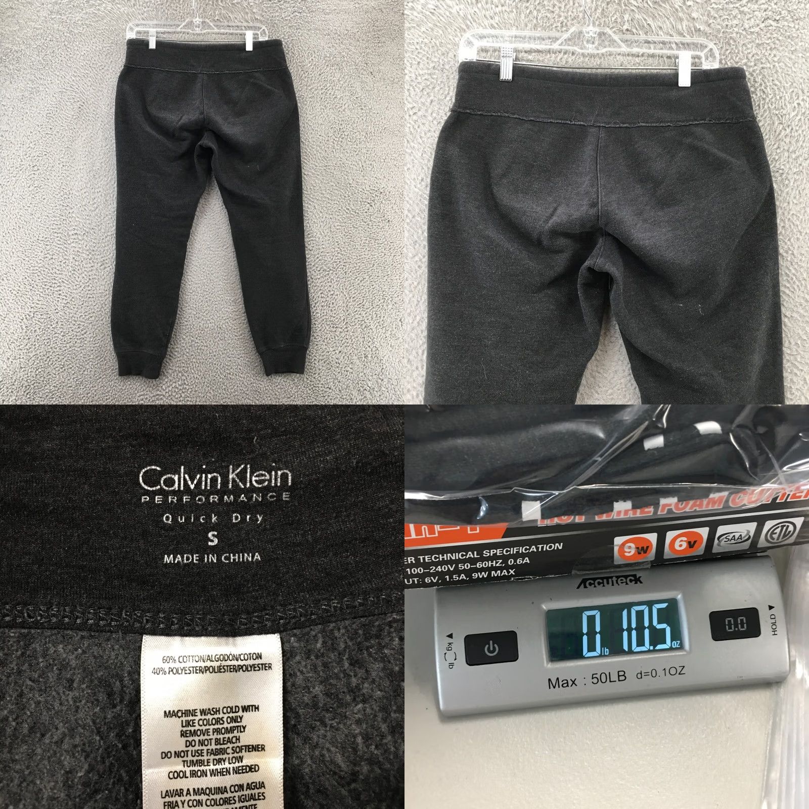 Calvin Klein Calvin Klein Jogger Sweatpants Womens S Gray Drawstring Pull On Activewear Pants Adult Women Regular Fit Inseam 25.5 in Tight Leg Casual Sportswear Size 28" / US 6 / IT 42 - 8 Thumbnail