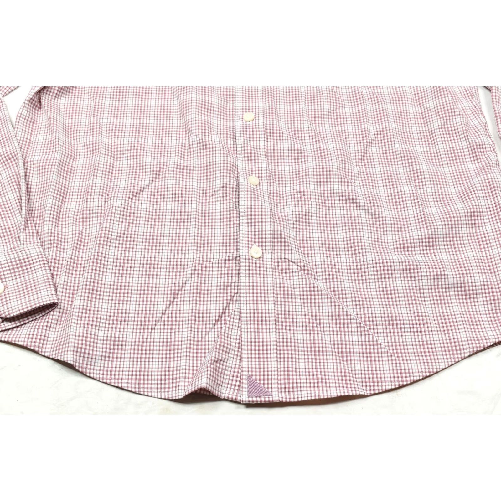 UNTUCKit UNTUCKit Beckman Shirt Mens Medium Red Plaid Nylon Stretch Button-Up Regular Fit Size US M / EU 48-50 / 2 - 4 Thumbnail