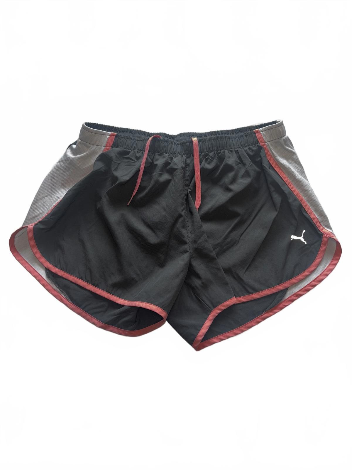Puma Athletic Puma Women's Running Shorts - Gray with Pink Trim Size 36" / US 14 / IT 50 - 1 Thumbnail