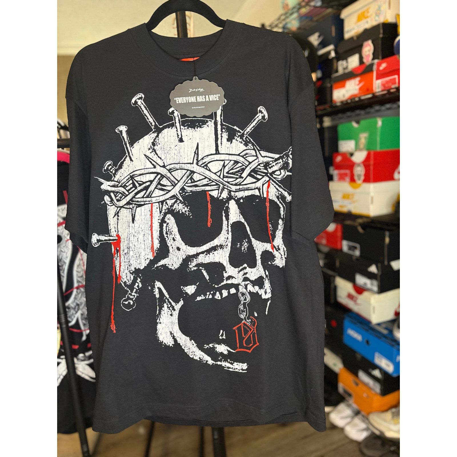 Other NWT Sz. L - Men's Evil Vice "Beware of Evil Vice" Tee (Blk) Size US L / EU 52-54 / 3 - 1 Thumbnail