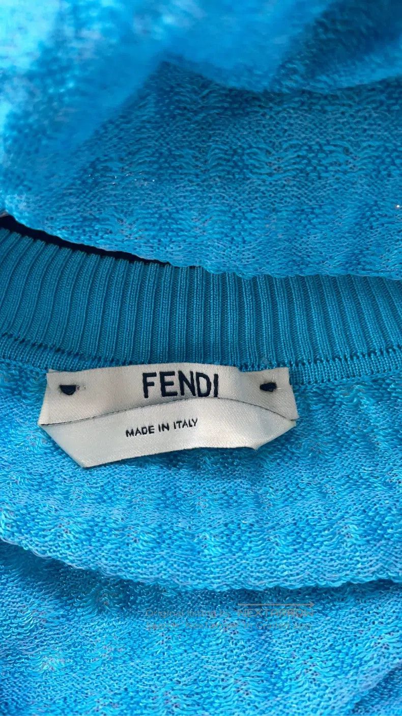 Fendi Fendi Lantern sleeve dark pattern knit sweater Size XXS / US 00 / IT 34 - 3 Thumbnail