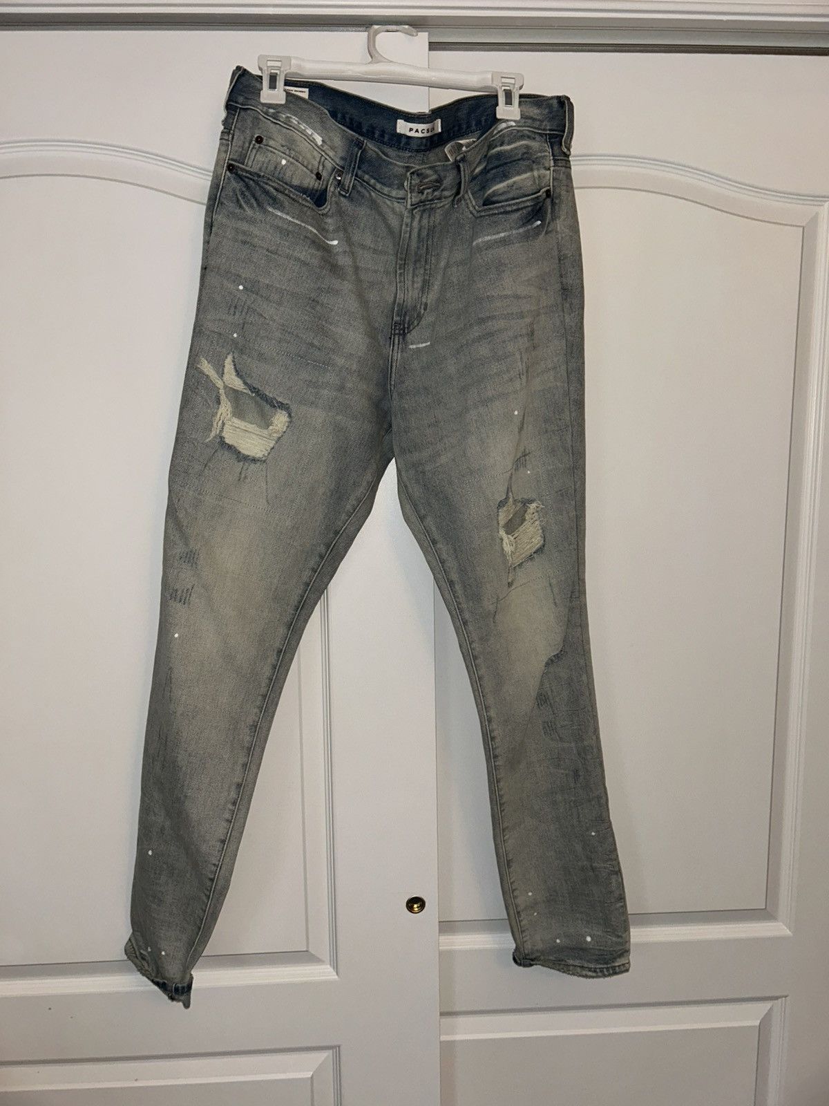 Pacsun Slim fit PacSun ripped jeans with paint designsize 34x32 Size US 34 / EU 50 - 1 Thumbnail